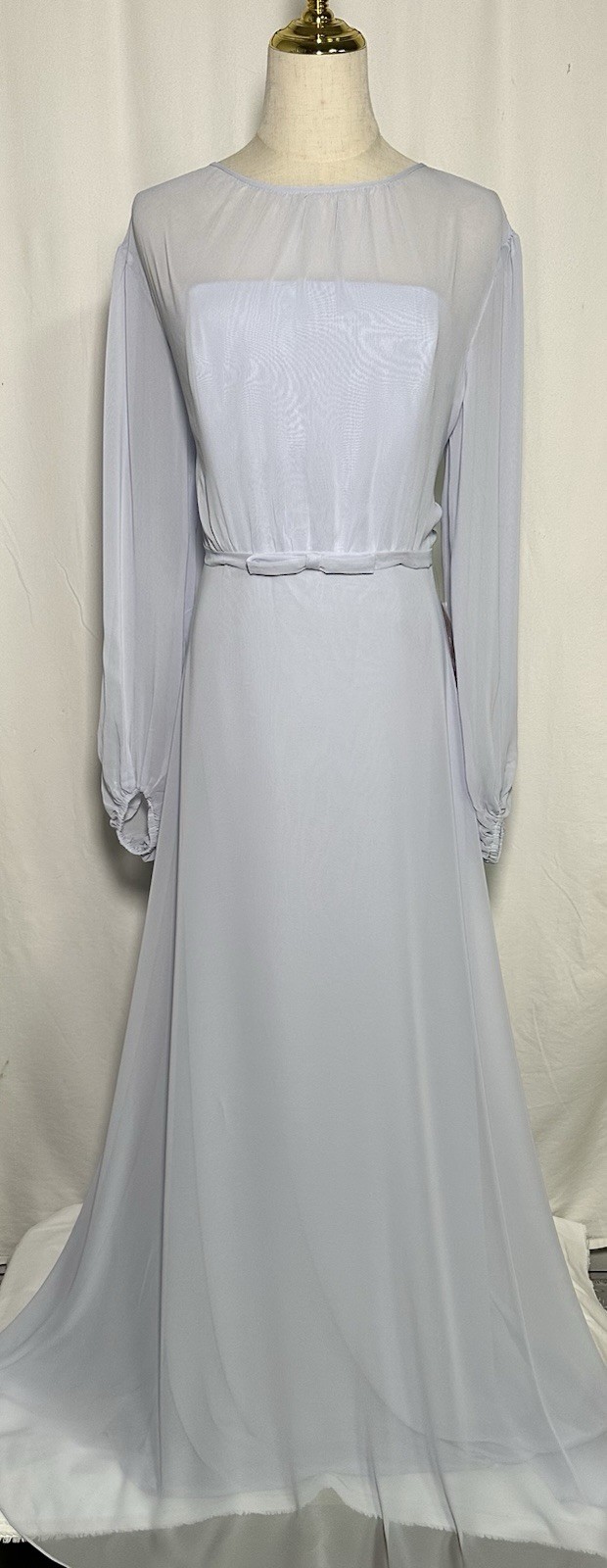 Vivian Diamond Dessy Collection Dress Maxi 14R Gown Formal Evening Blue New
