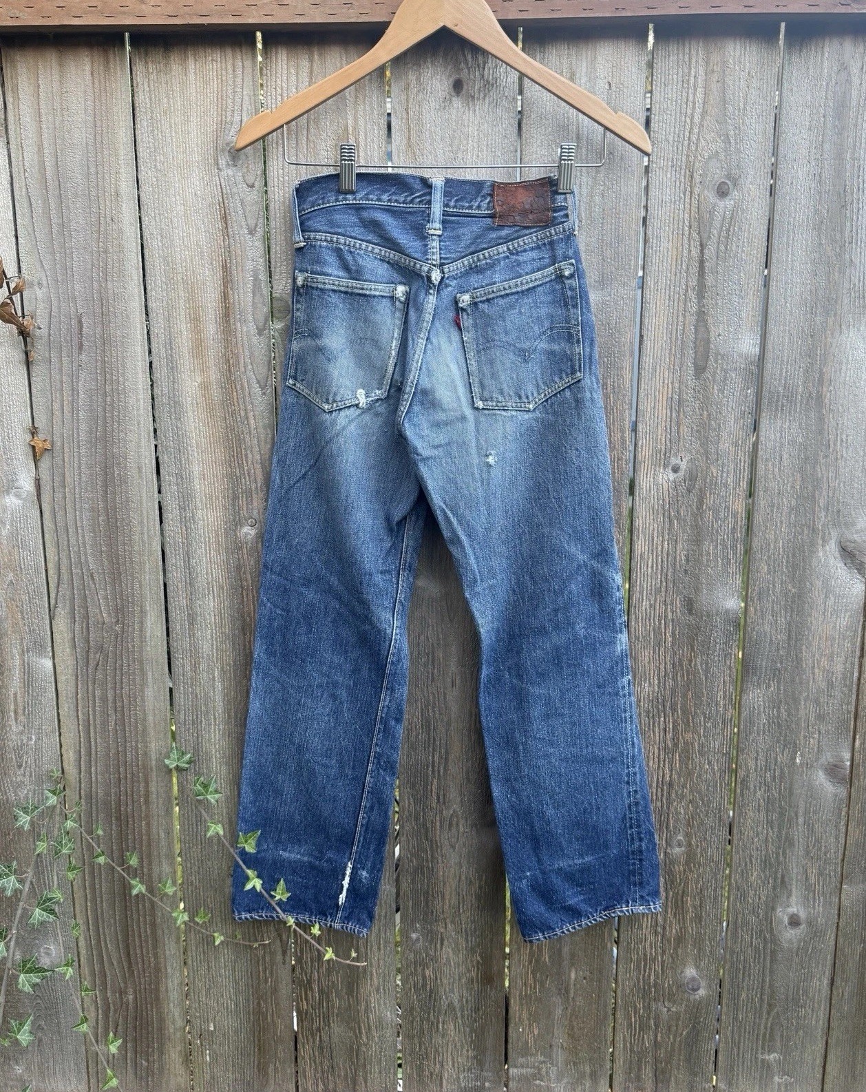 vintage 40s 50s children’s levi’s jerky tab redline selvedge jeans