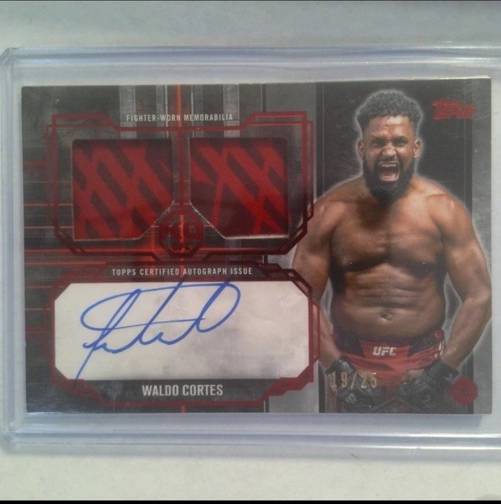 Topps 2025 UFC Knockout Waldo Cortes Red Dual Relic Auto TRA-WC /25 RC
