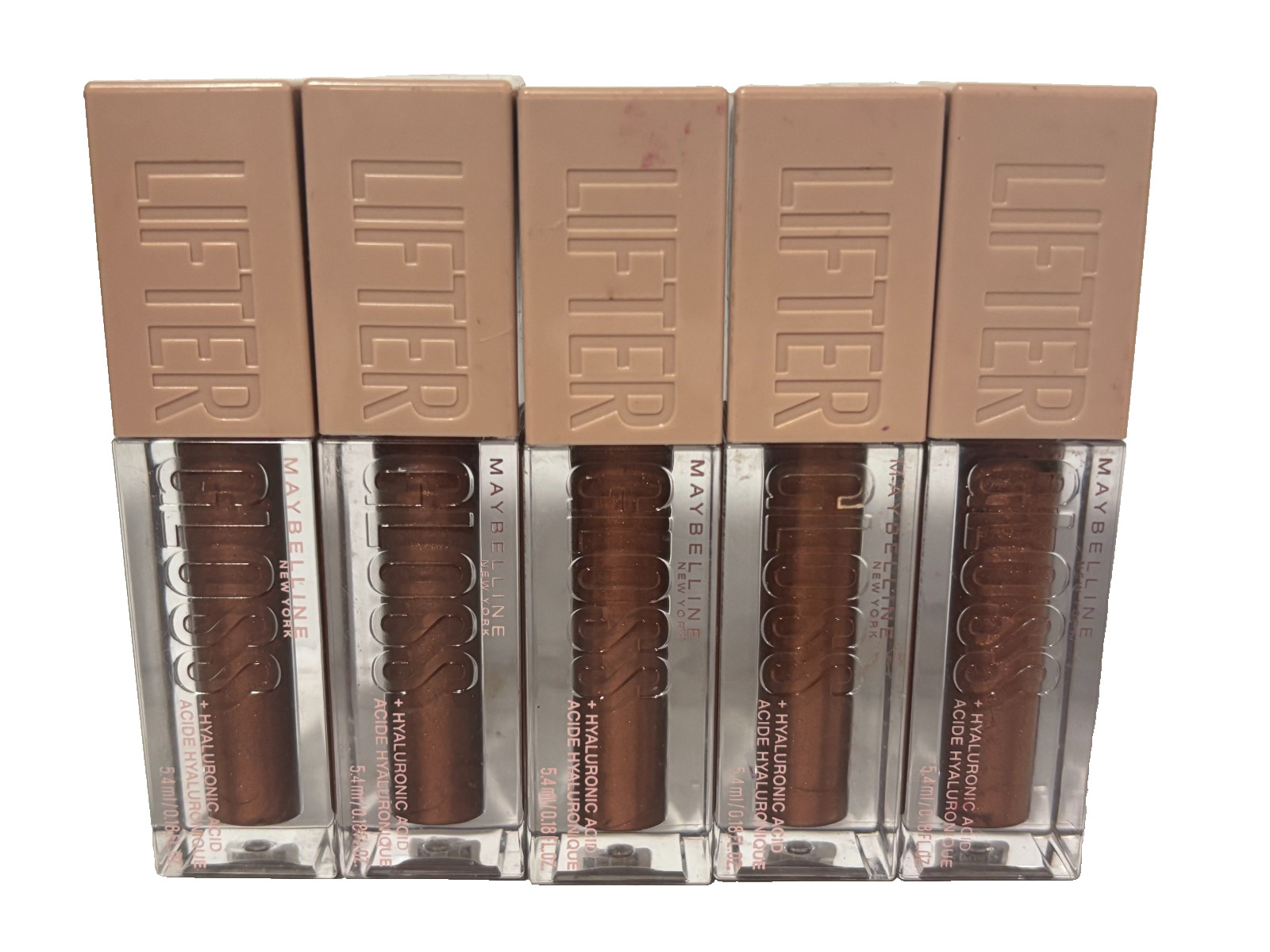 5x Maybelline Lifter Gloss + Hyaluronic Acid, 017 Copper, 5x Maybelline Lifter Gloss + Hyaluronic Acid, 017 Copper,