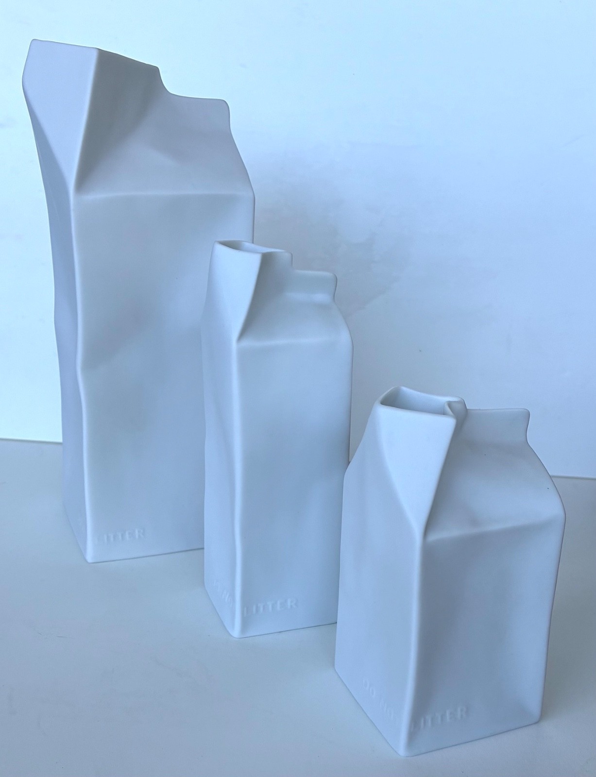 Set of 3 Rosenthal Milk Carton \