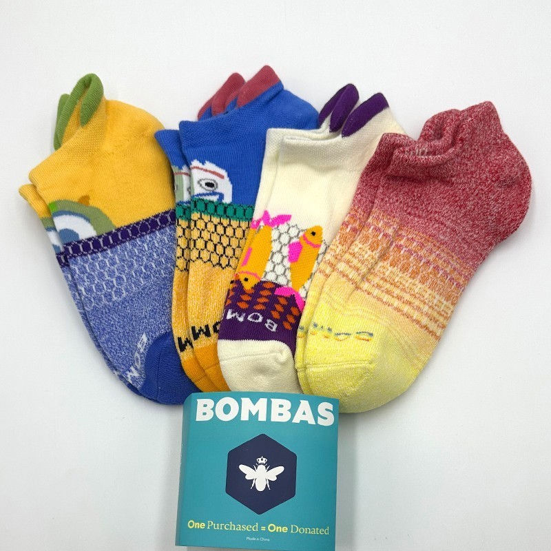 BOMBAS 5 Pairs Women\'s honeycomb Ankle Socks Cushion 5 Color Mix Size Med 8-10.5