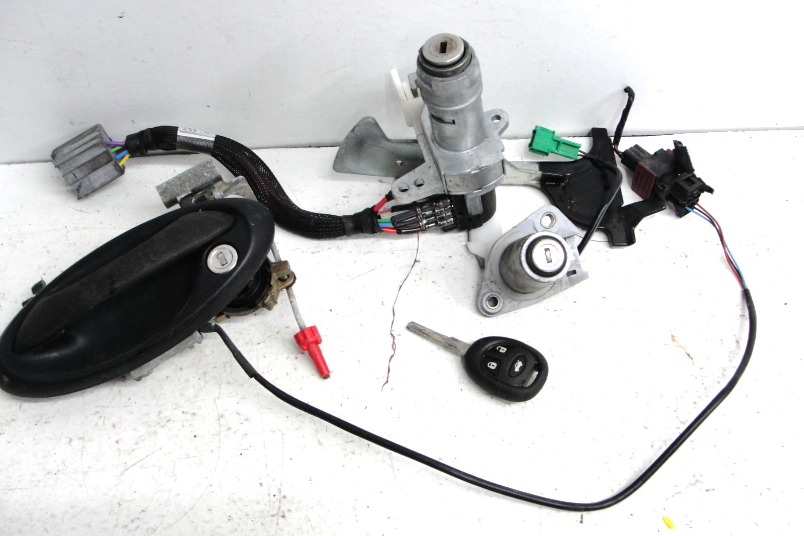 Saab 9-3 99-03 MT ignition switch key lock cylinder trunk driver door locks SET
