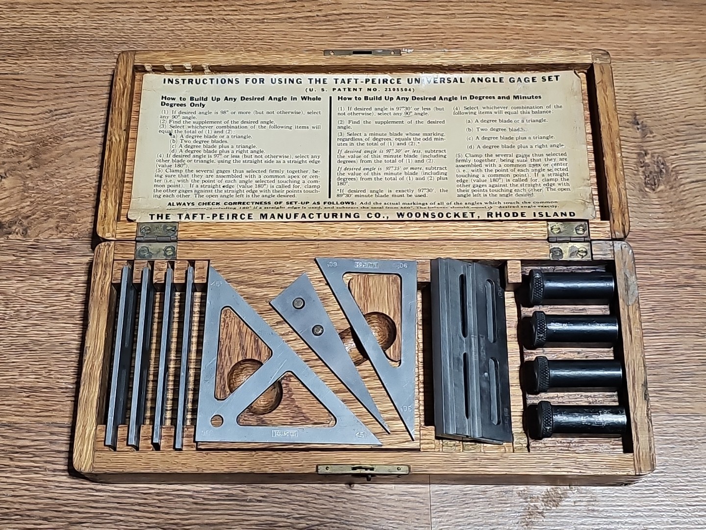 Taft Peirce Universal Angle Gage Set Vintage set complete 1938 Quick Shipping Taft Peirce Universal Angle Gage Set Vintage set complete 1938 Quick Shipping