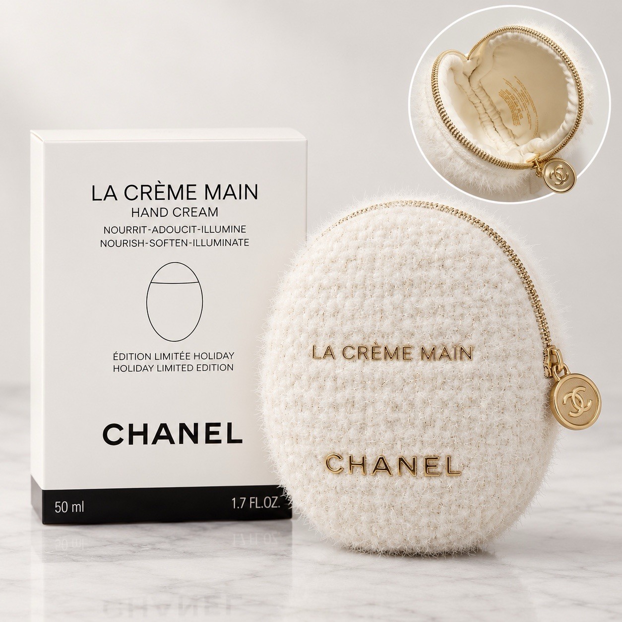 CHANEL LA CRÈME MAIN Hand Cream 50ml + White Pouch Limited Edition 2026 Presale