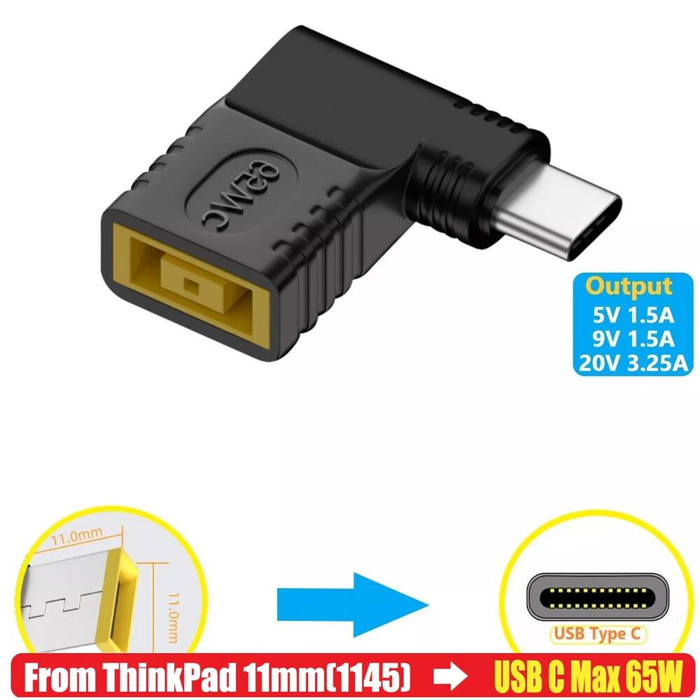 Lot For Lenovo Laptop USB C Type C To PD Power Charger Adapter Square Converter