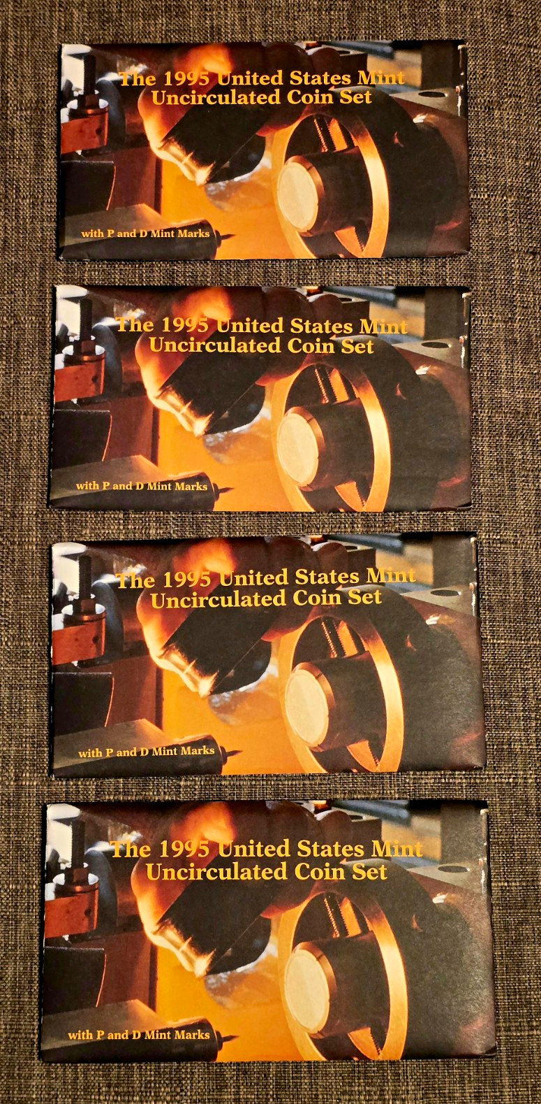 1995 US Mint Uncirculated Coin Set P&D Mint Marks 10 Coins Original Mint Pkg