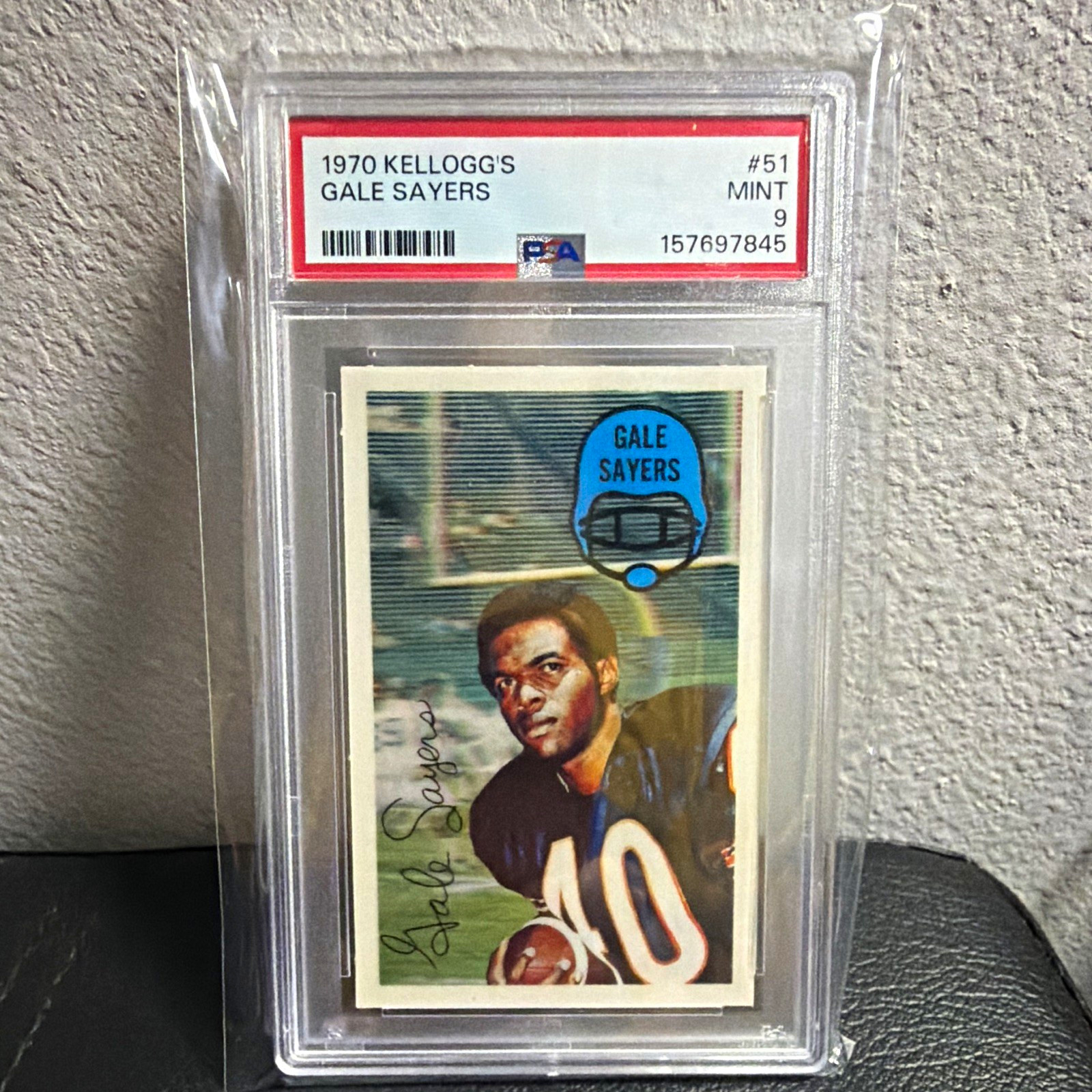 Kellogg\'s 1970 3-D Super Stars Gale Sayers #51 PSA 9 Chicago Bears Kellogg\'s 1970 3-D Super Stars Gale Sayers #51 PSA 9 Chicago Bears