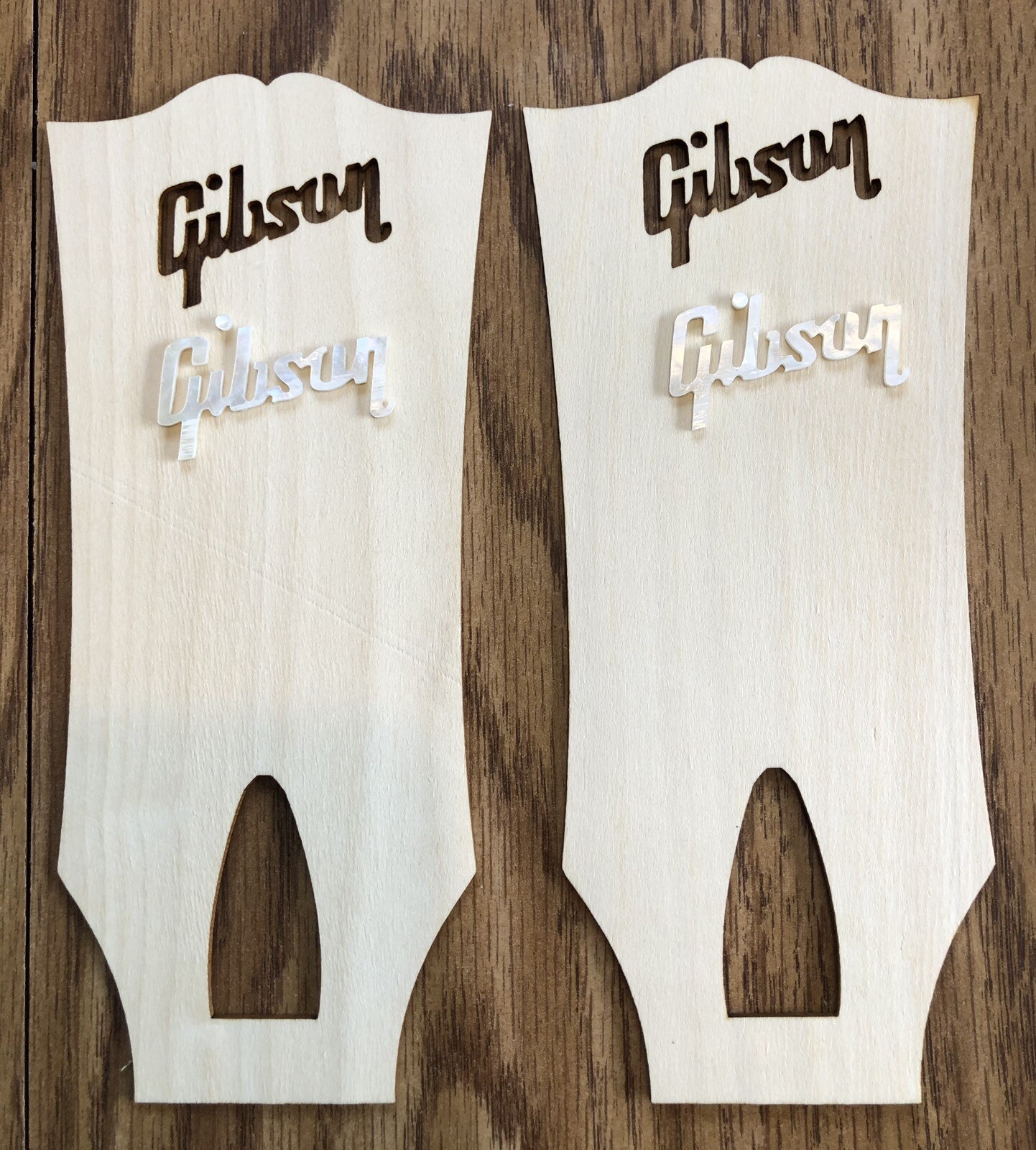 Gibson Les Paul Holly Headstock Veneer (57-60 vintage LP dimensions, with MOP )