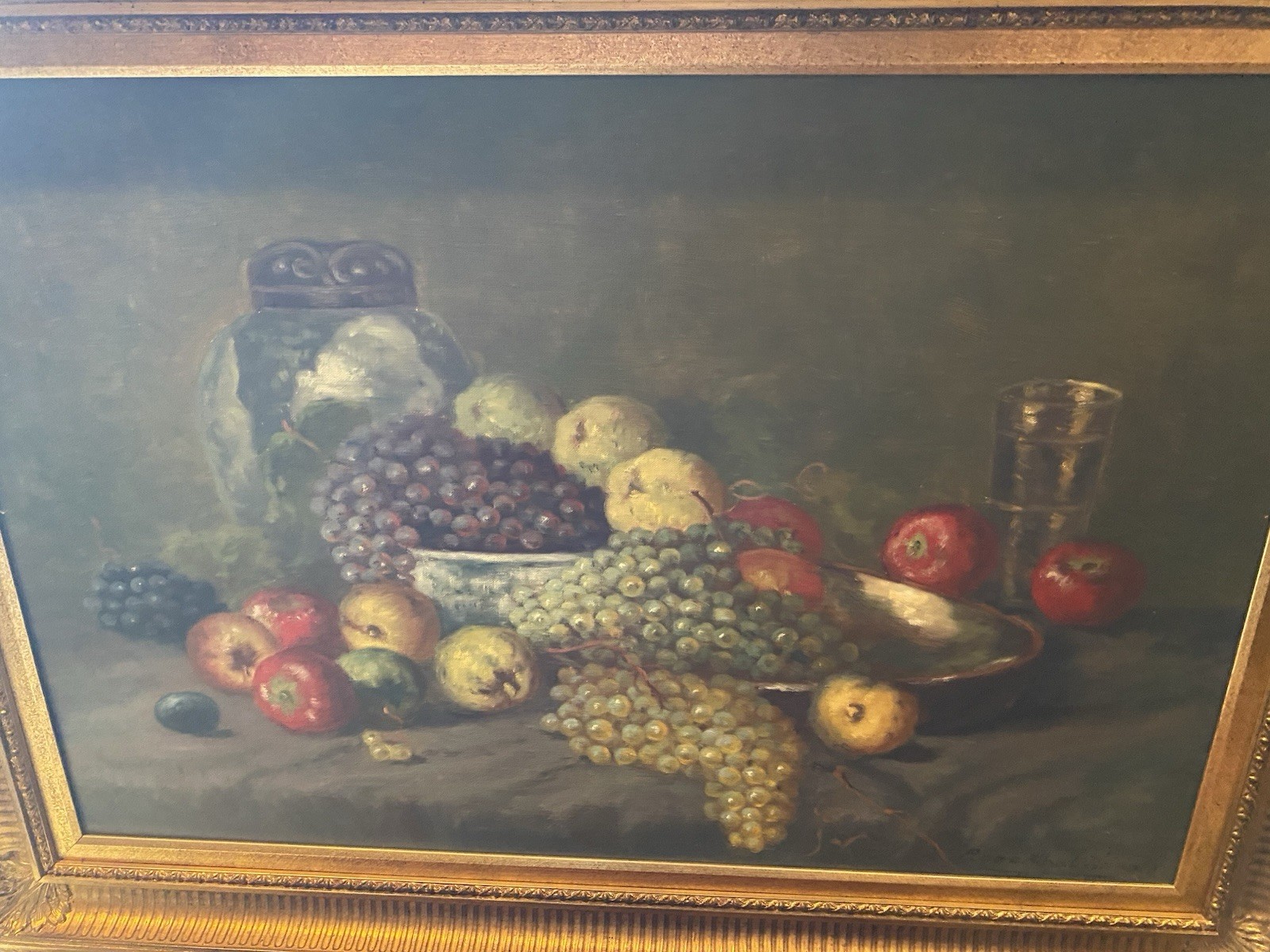 Beautiful Signed Rosenthal Kairoly Still Life Large Oil Painting