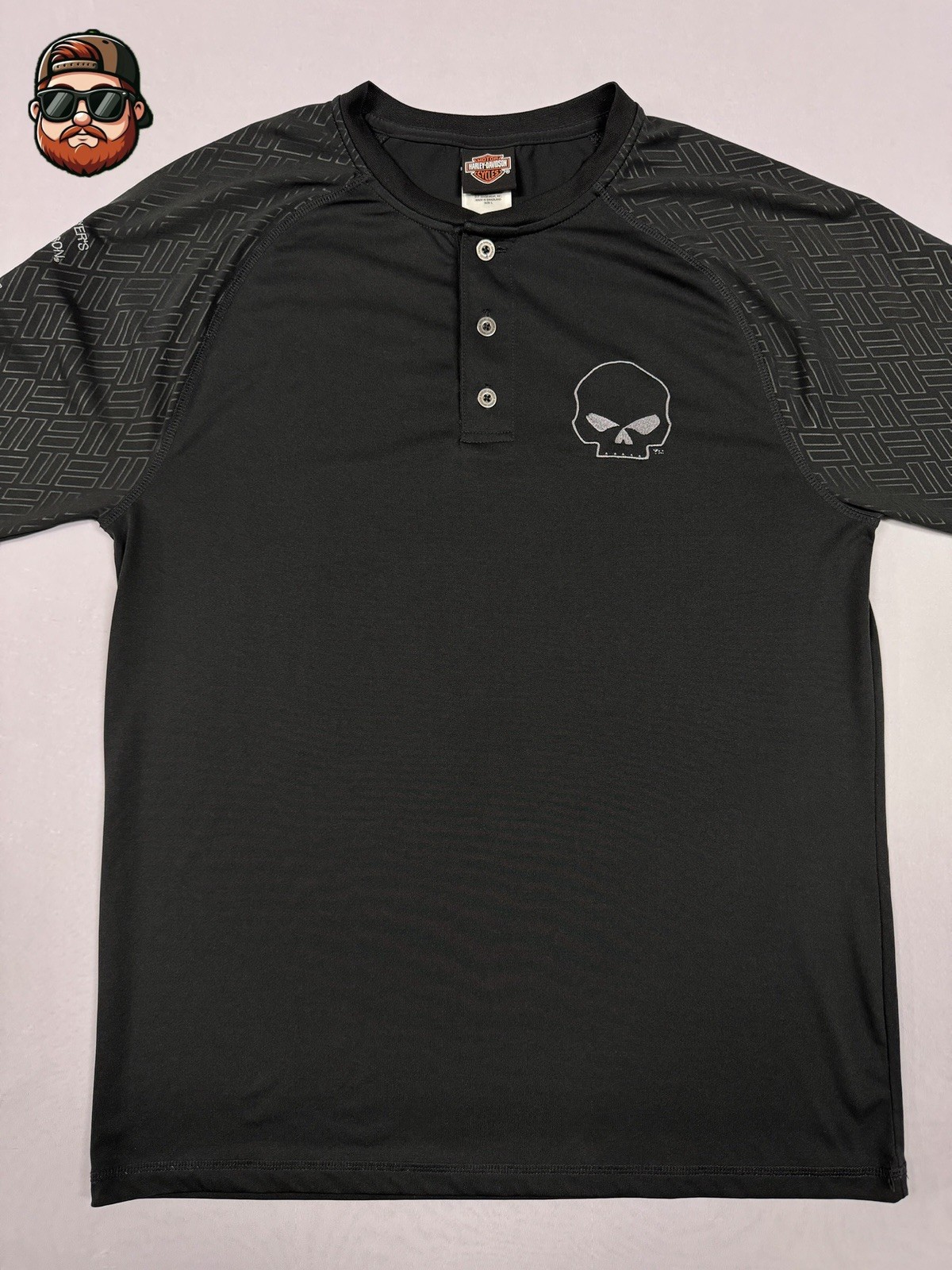 Harley Davidson Daytona Beach Willie G. Skull Long Sleeve Black Large Shirt