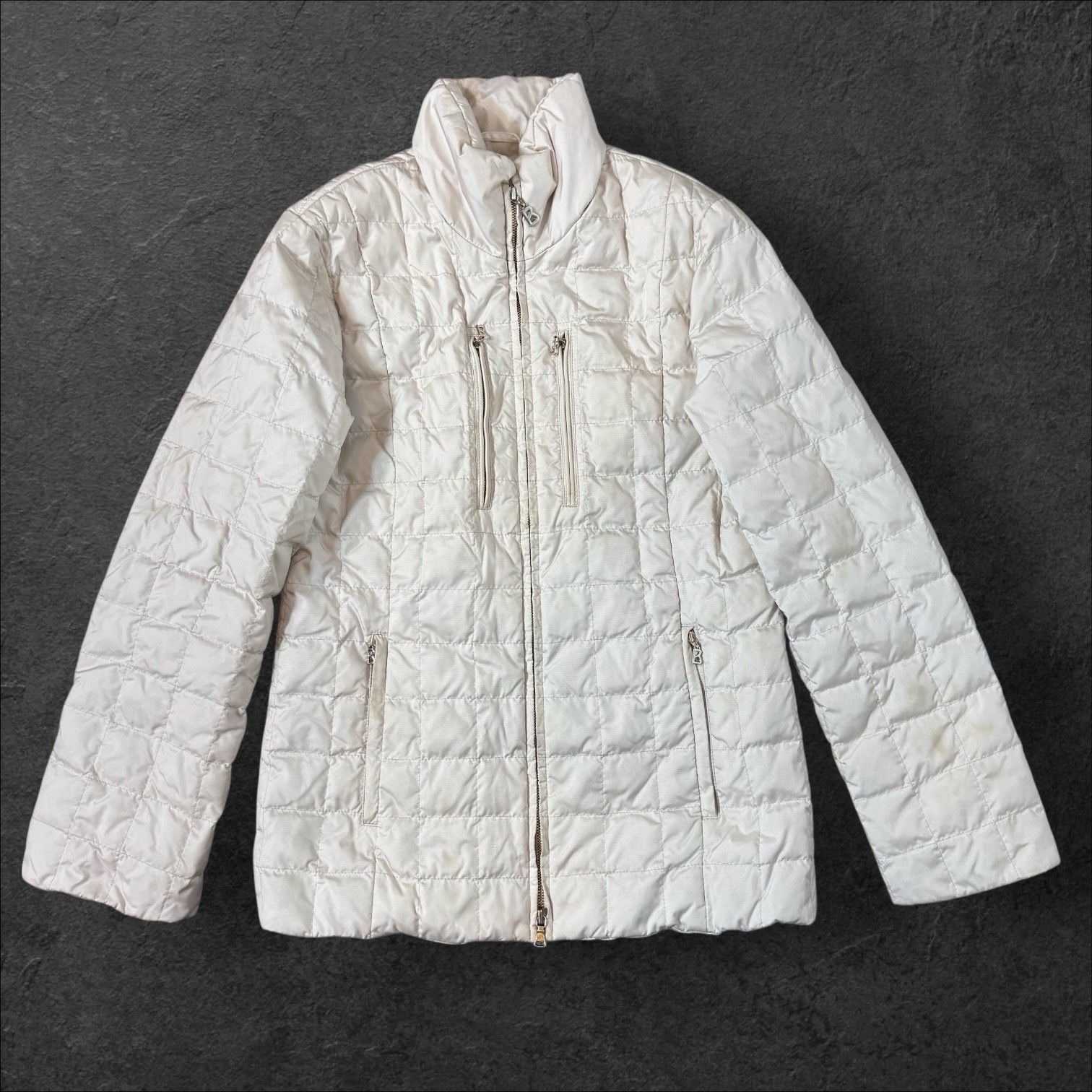 Bogner Goan Thylmann Goose Down Puffer Ski Jacket Size 4 Ivory Quilted Outdoor