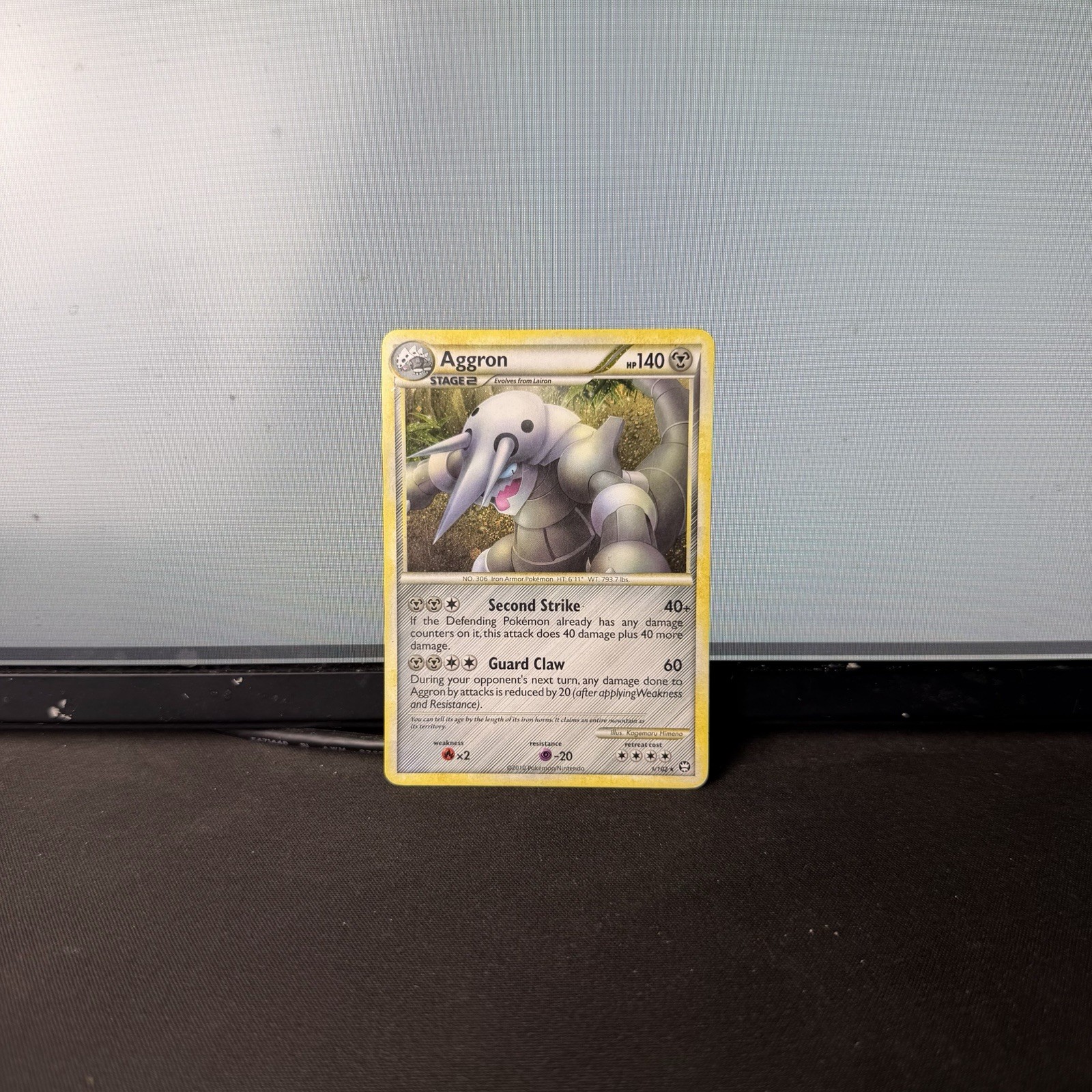 Pokémon Aggron 1/102 Triumphant Holo Rare 2010 HeartGold SoulSilver