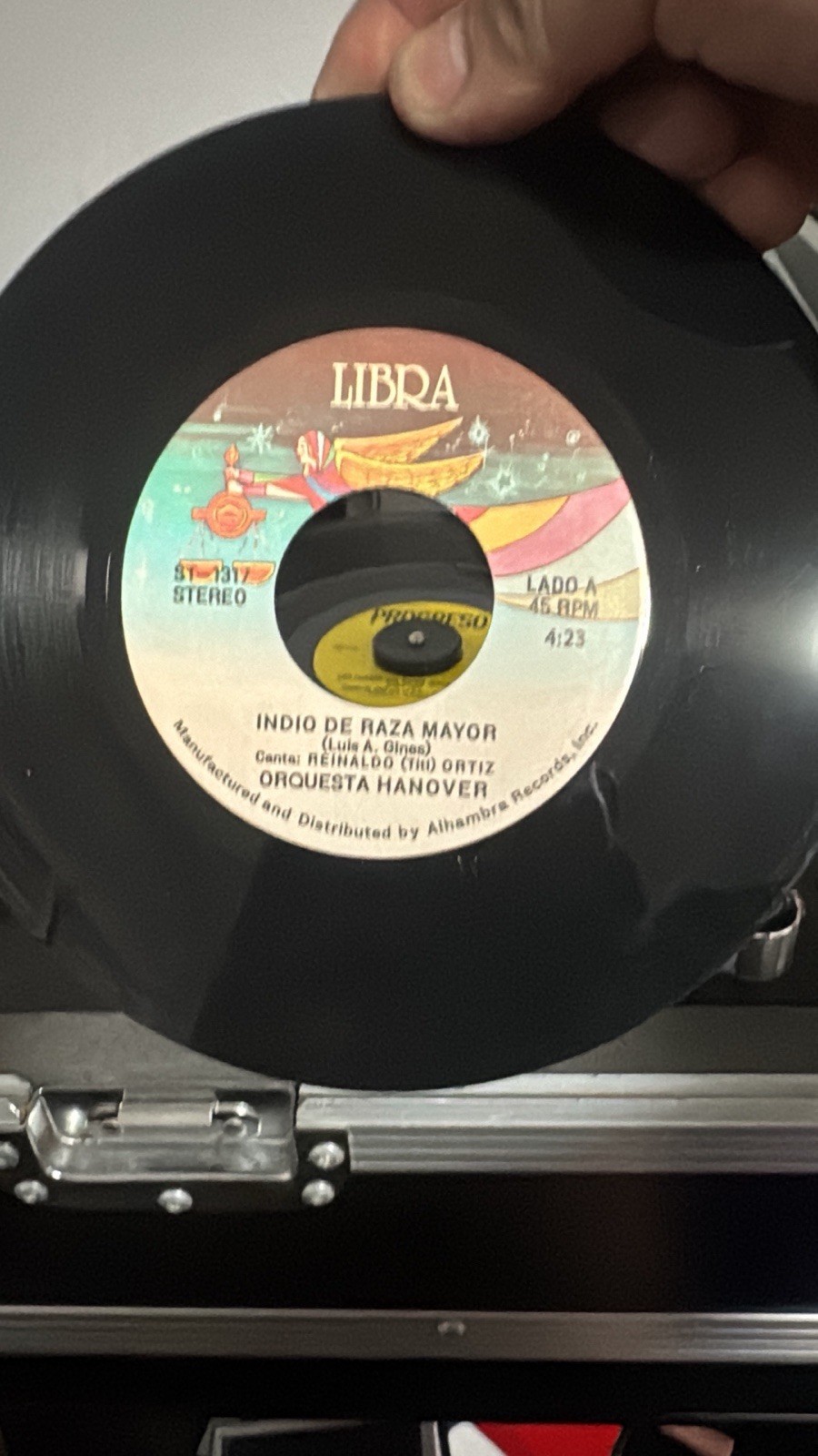 Orquesta Hanover Indio de Raza Mayor Libra Vinyl 7\
