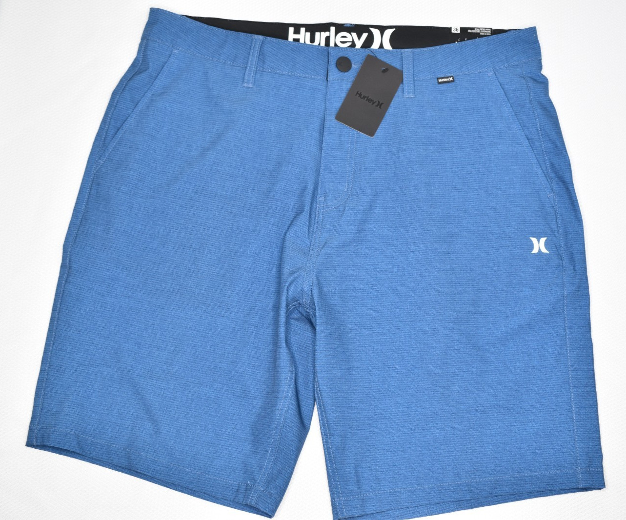 NWT HURLEY Size 36 Men\'s Poly Spandex Walk Shorts Blue