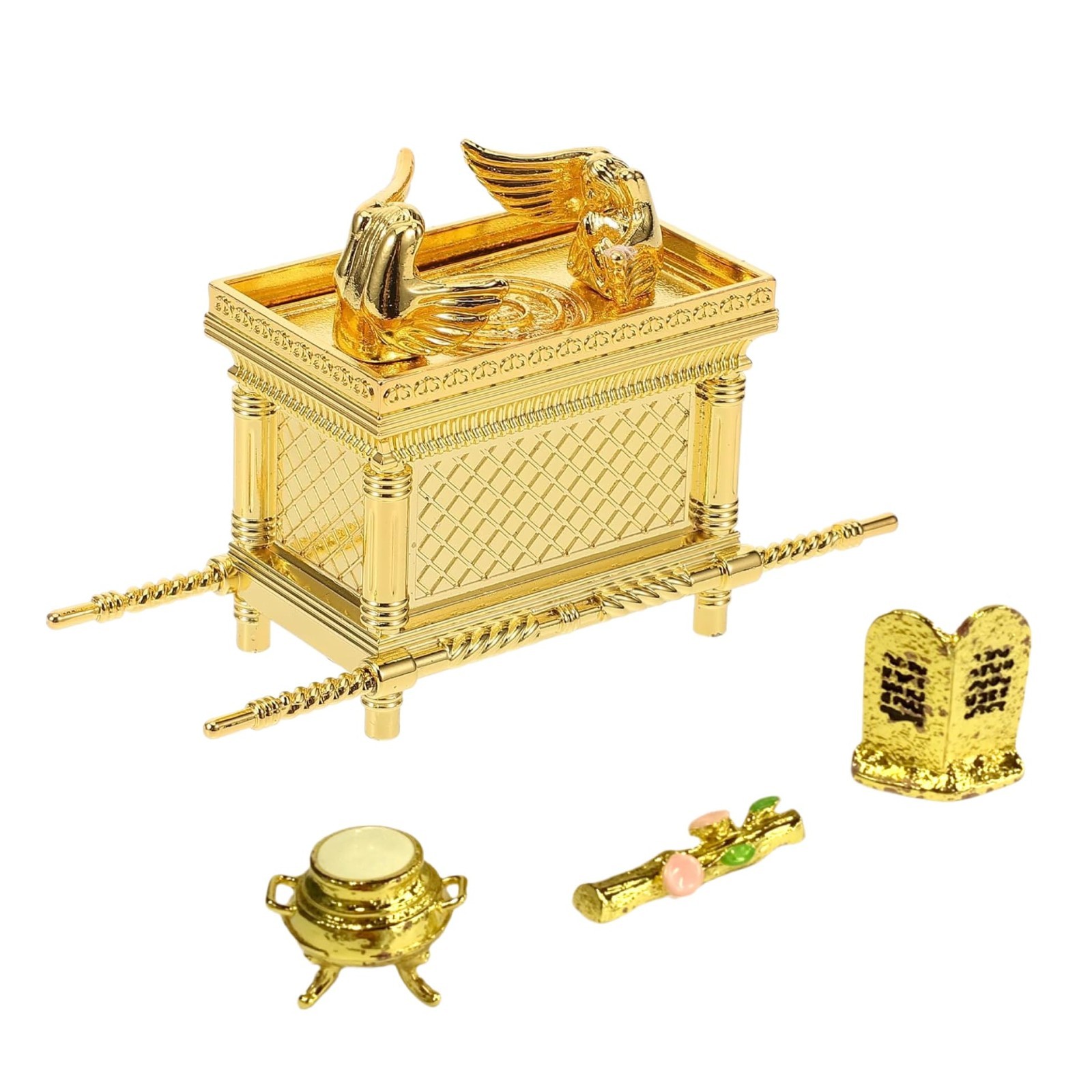 Biblical Ark of the Covenant Replica - Tabernacle Model with Aaron\'s Rod, Manna