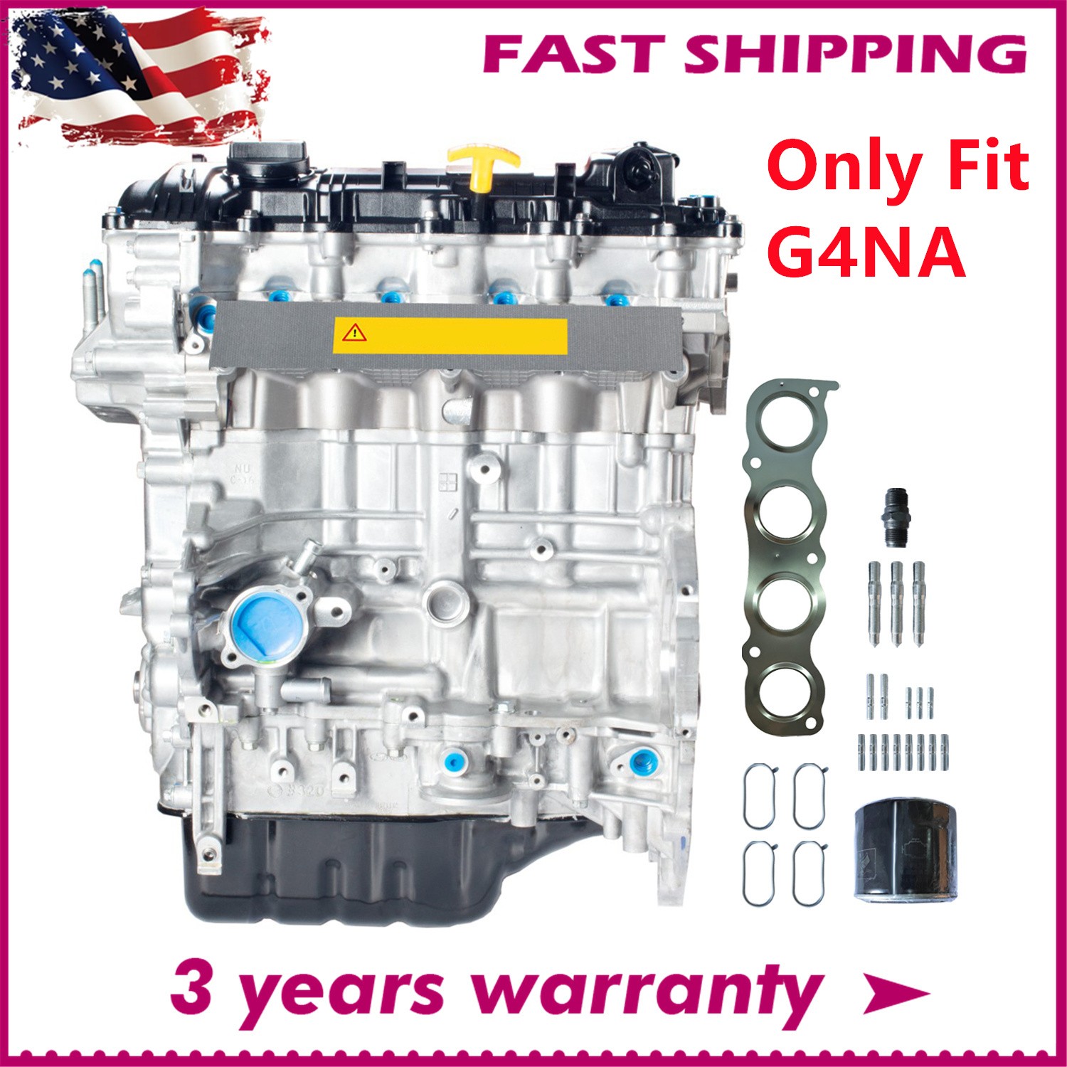 Brand New G4NA 2.0L Engine Motor For 2012-2019 Kia Soul Forte Hyundai Non-Turbo