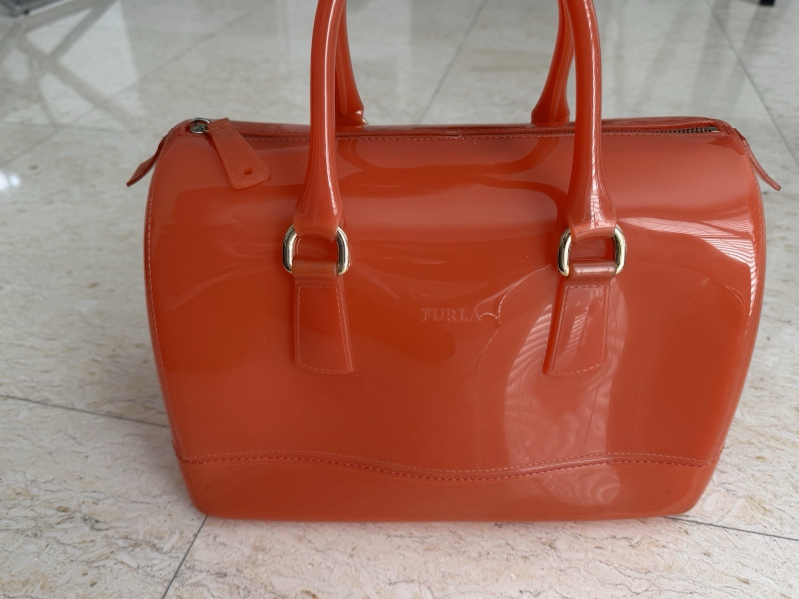 Furla Candy Jelly Bag Coral Large Furla Candy Jelly Bag Coral Large