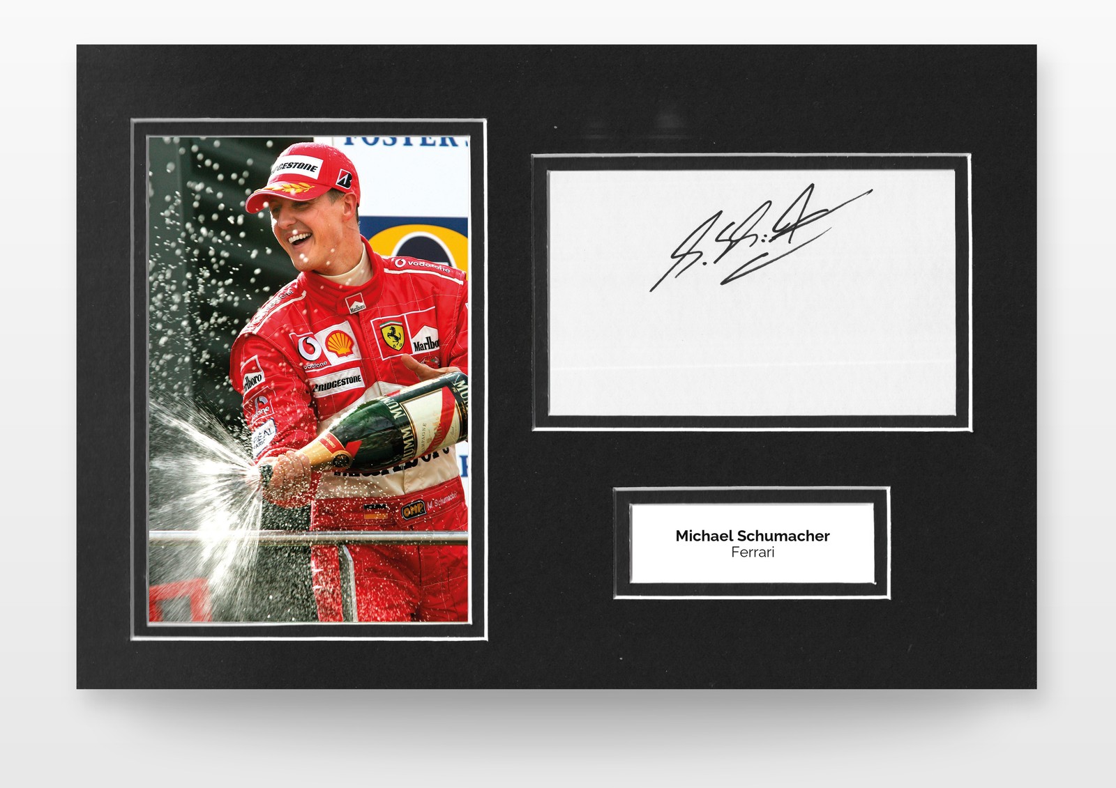Michael Schumacher Hand-Signed 12x8 Photo Display Ferrari Memorabilia COA