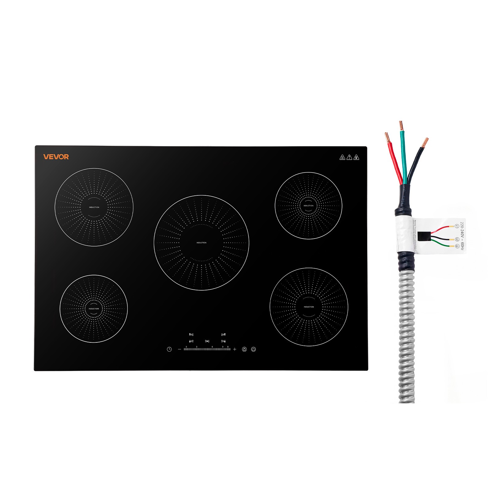 VEVOR Induction Cooktop 30inch 5 Burners Built-in Electric Stove 220V 9200W