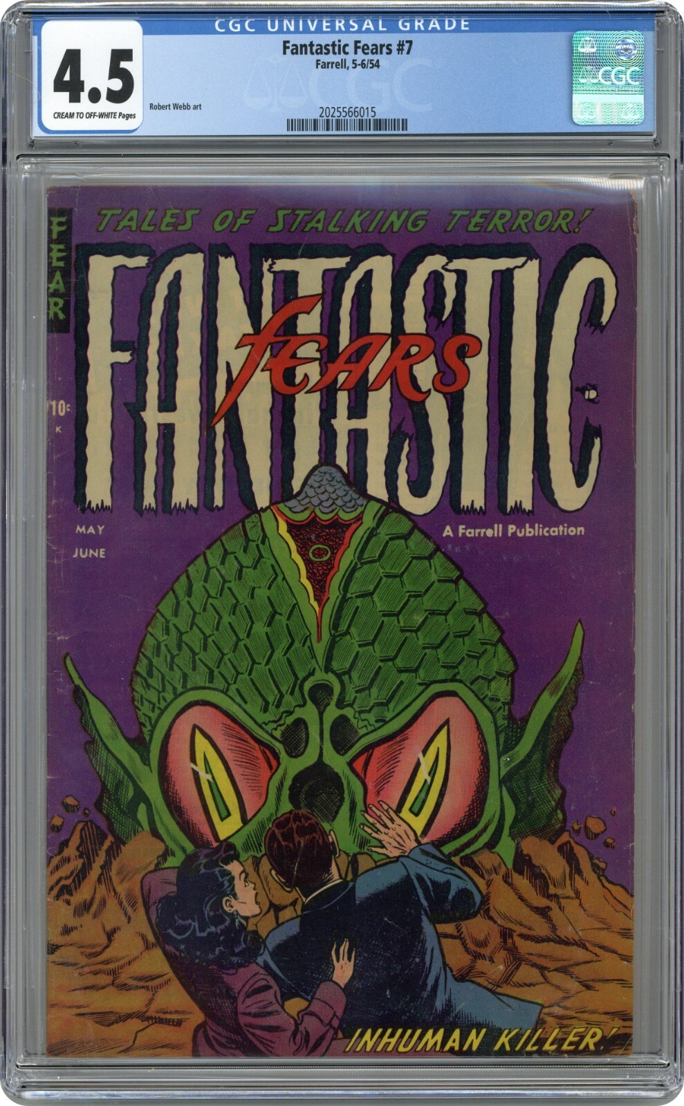 Fantastic Fears 7 CGC 4.5 JUST 2 SOLD FINER Ajax-Farrell 1954 Rare Horror Comic