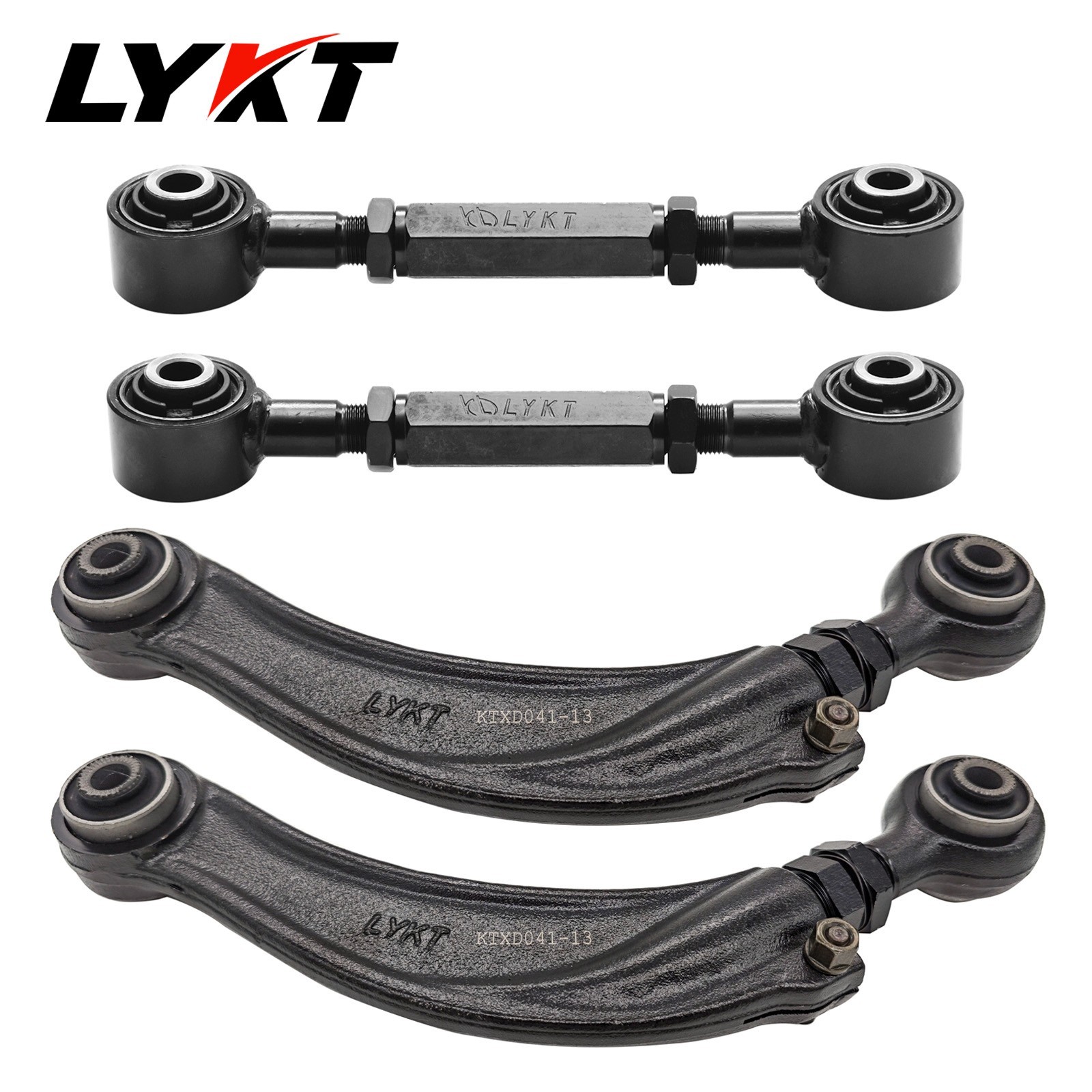 LYKT 4pcs Adjustable Arms Alignment Rear Camber&Toe Kit for Hyundai&Kia 4WD