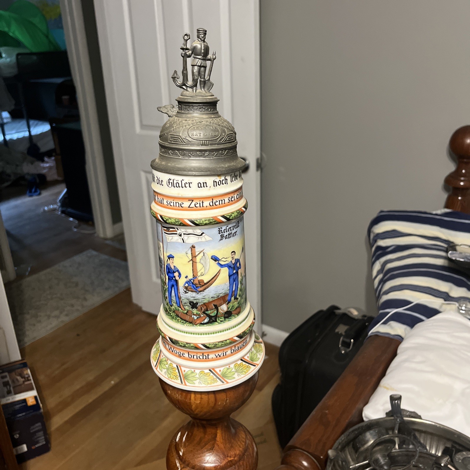Vintage KAISER 483 C W Germany WW1 Kaiser Regimental Military Beer Stein Vintage KAISER 483 C W Germany WW1 Kaiser Regimental Military Beer Stein