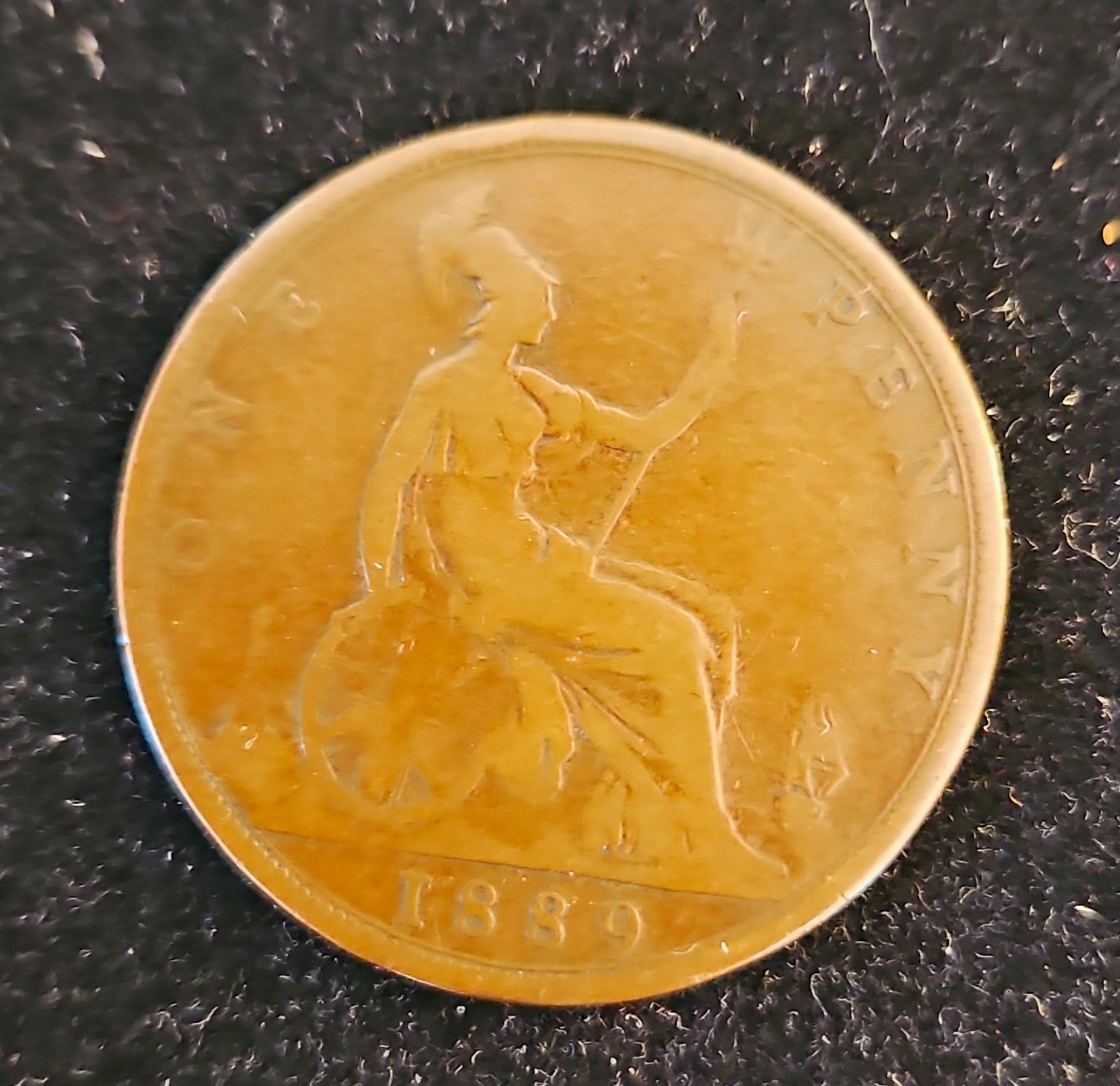 Great Britain 1889 Penny Victoria Bun Head Bronze Coin KM#749 BN Great Britain 1889 Penny Victoria Bun Head Bronze Coin KM#749 BN