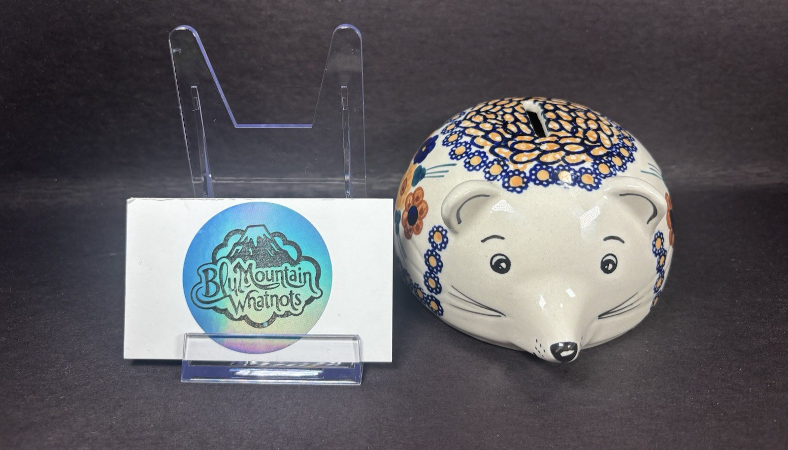Bolesławiec Pottery Hedgehog Bank Polish Pottery Z Syryczyńska UNIKAT Signed 437