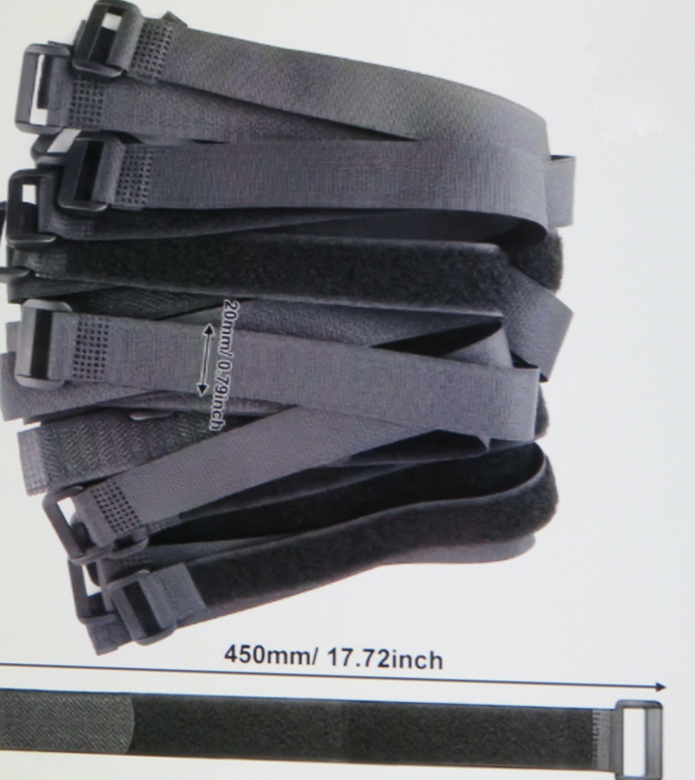 25-Velco Straps Reusable Adjustable Multi-Purpose Fasteners Connectable 18\