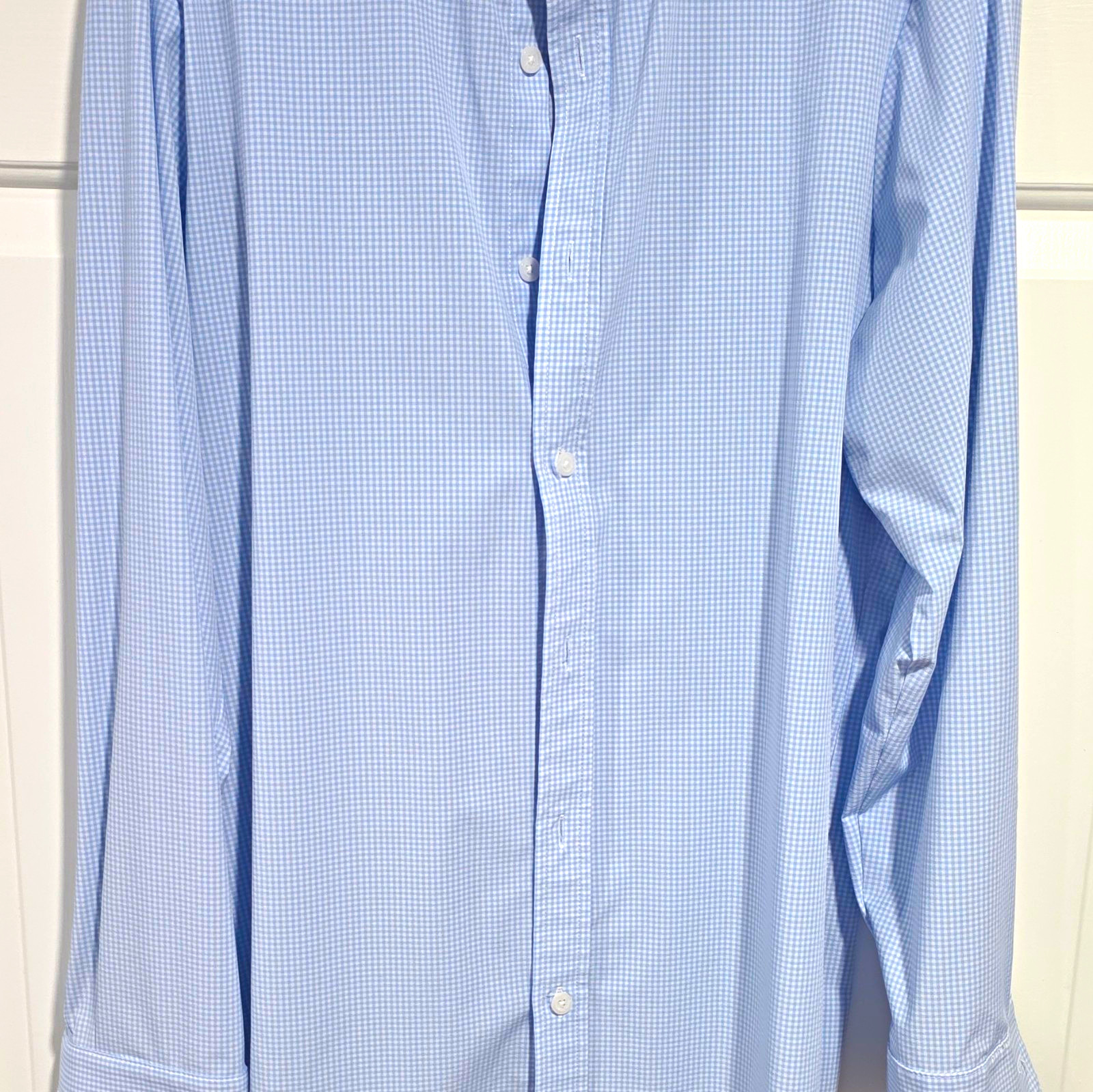 Mizzen+Main Leeward Blue Label Men’s Dress Shirt M Trim Fit Blue/White Check LS Mizzen+Main Leeward Blue Label Men’s Dress Shirt M Trim Fit Blue/White Check LS