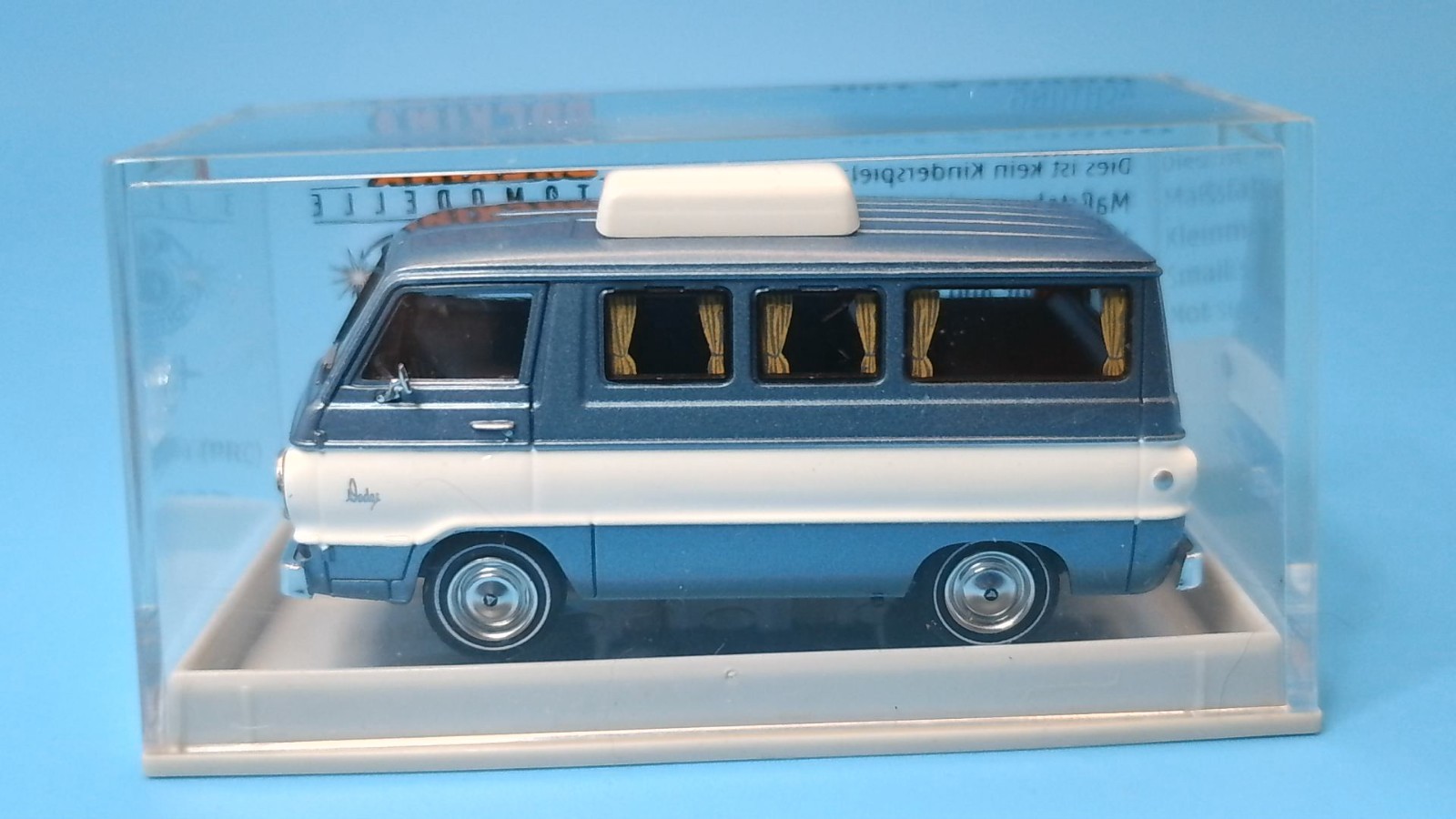 Brekina 34307 Dodge A100 Camper Blue White HO 1:87 New in Box Brekina 34307 Dodge A100 Camper Blue White HO 1:87 New in Box