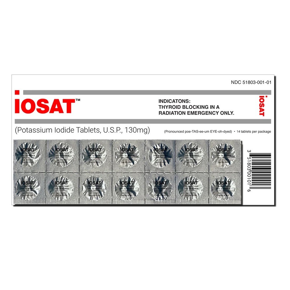 IOSAT (14 Tablets) Potassium Iodide Pills KI Radiation Protection IOSAT (14 Tablets) Potassium Iodide Pills KI Radiation Protection