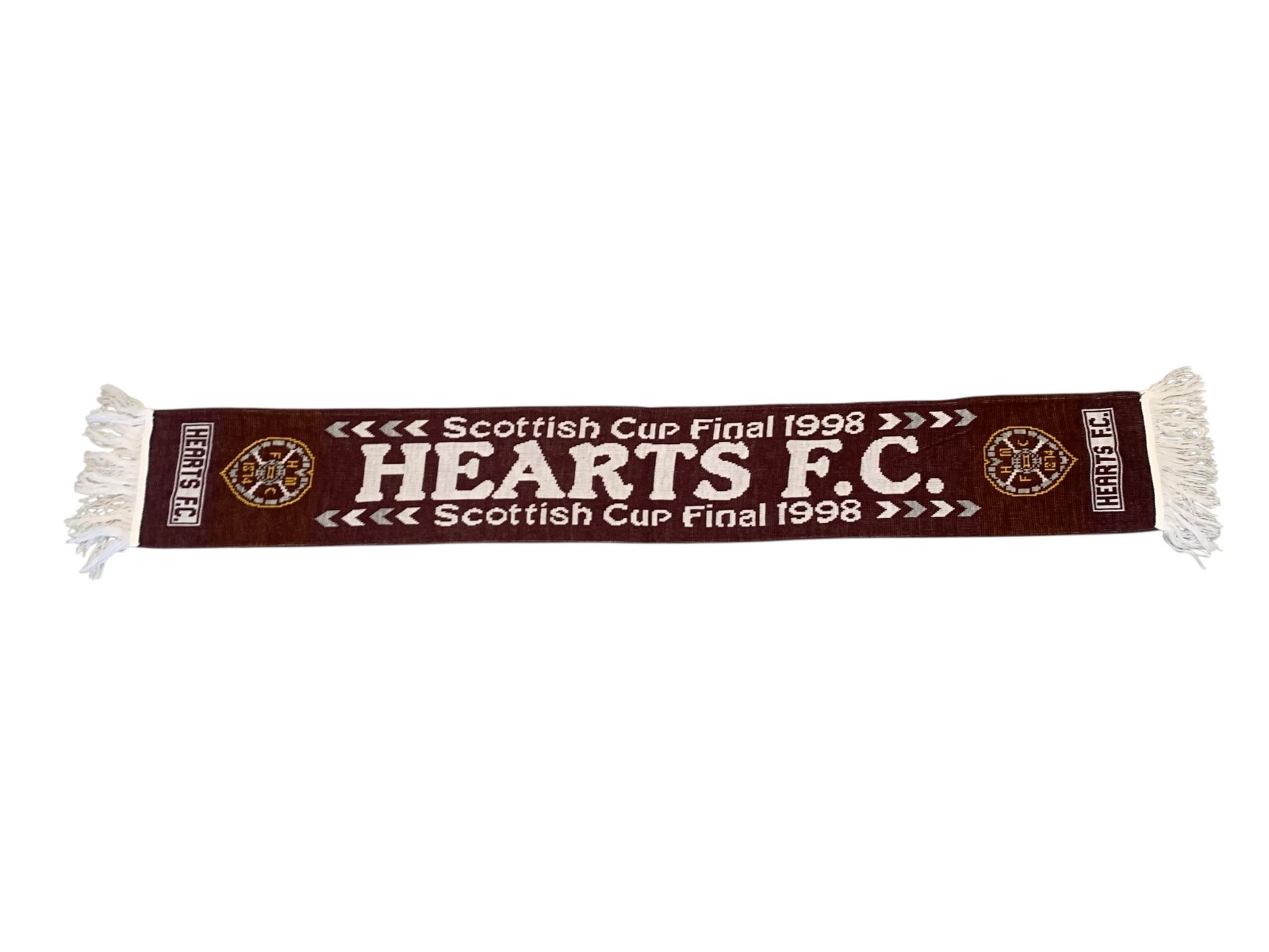 Heart of Midlothian Vintage Football Scarf - Cup Final Winners 1998