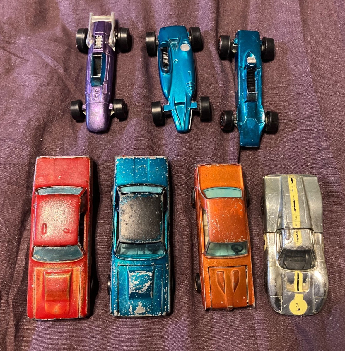 Redline Hot Wheels All Original Cougar T Bird Open Wheel Grand Prix 7 car Lot. Redline Hot Wheels All Original Cougar T Bird Open Wheel Grand Prix 7 car Lot.