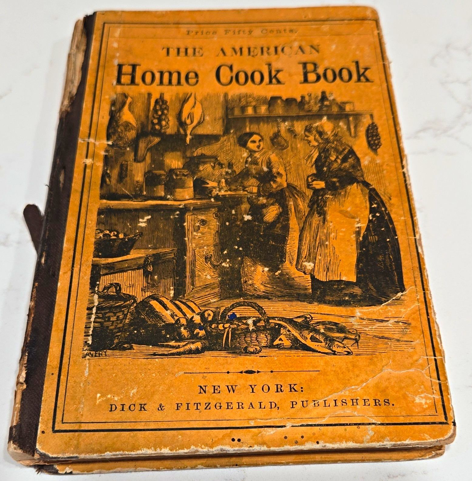 Antique 1854 The American Home Cook Book  Original Dick & Fitzgerald Pub.