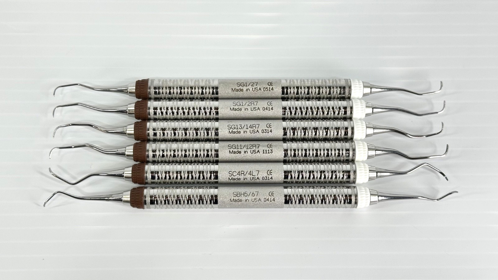 Lot of 6 Hu-Friedy Double Ended Stainless Curette Scaler Set