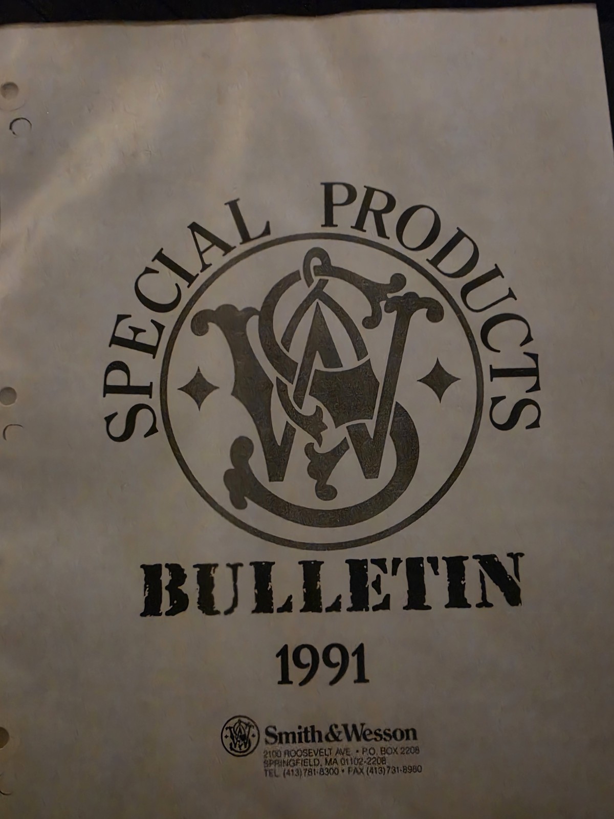 Rare Vintage 1991 Smith & Wesson Dealer Binder 27 Pages Specials Models 19 27 29