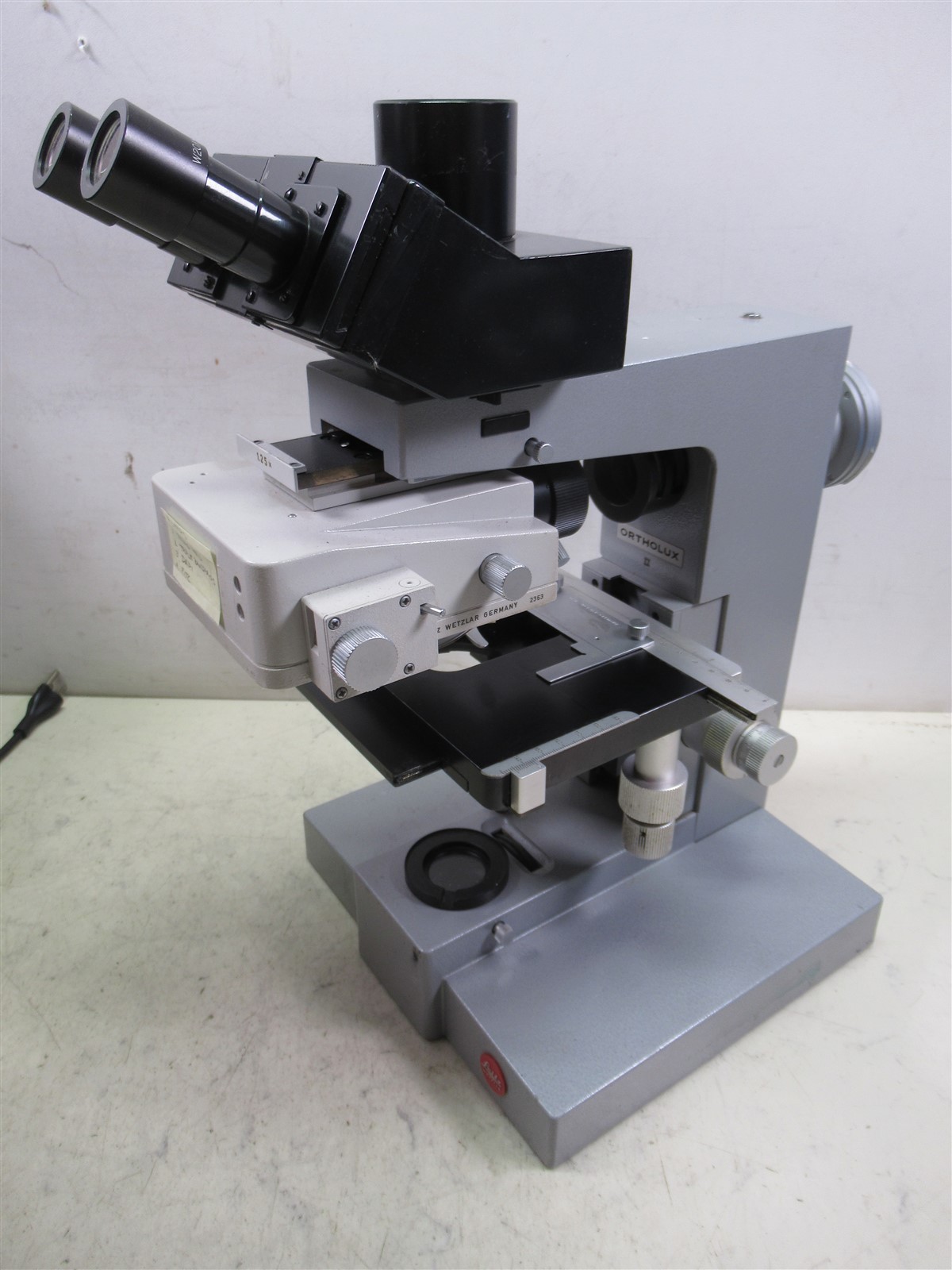 Leitz Wetzlar Ortholux II Trinocular Research Microscope Ploemopak Fluorescence