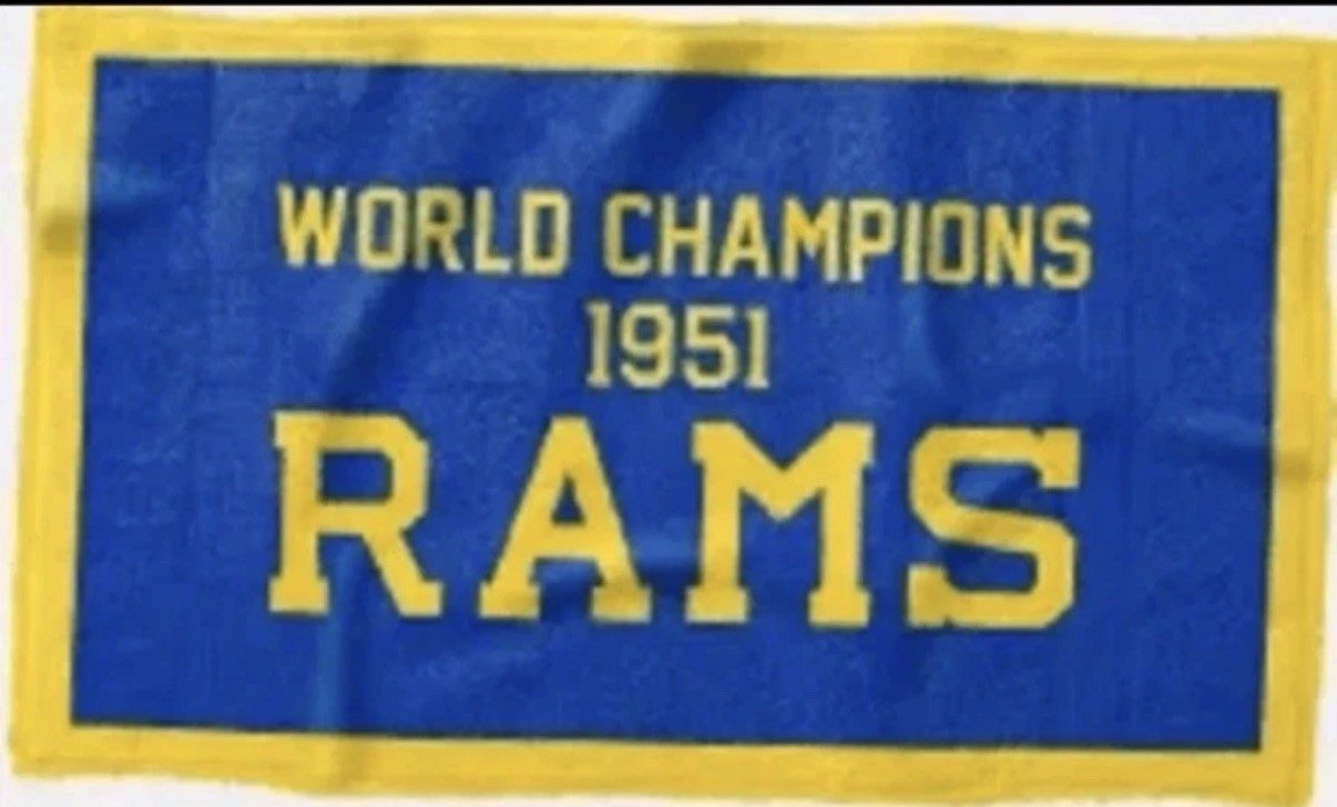 Los Angeles LA Rams 1951 World Champions Beach Towel 9/21/26 SGA Los Angeles LA Rams 1951 World Champions Beach Towel 9/21/26 SGA