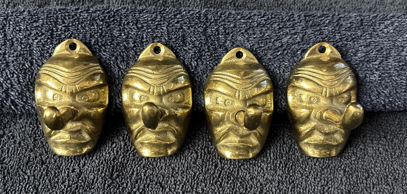 Japanese Tengu Long Nose Mask Brass Hook Theater Demon Kabuki Vintage Hong Kong Japanese Tengu Long Nose Mask Brass Hook Theater Demon Kabuki Vintage Hong Kong