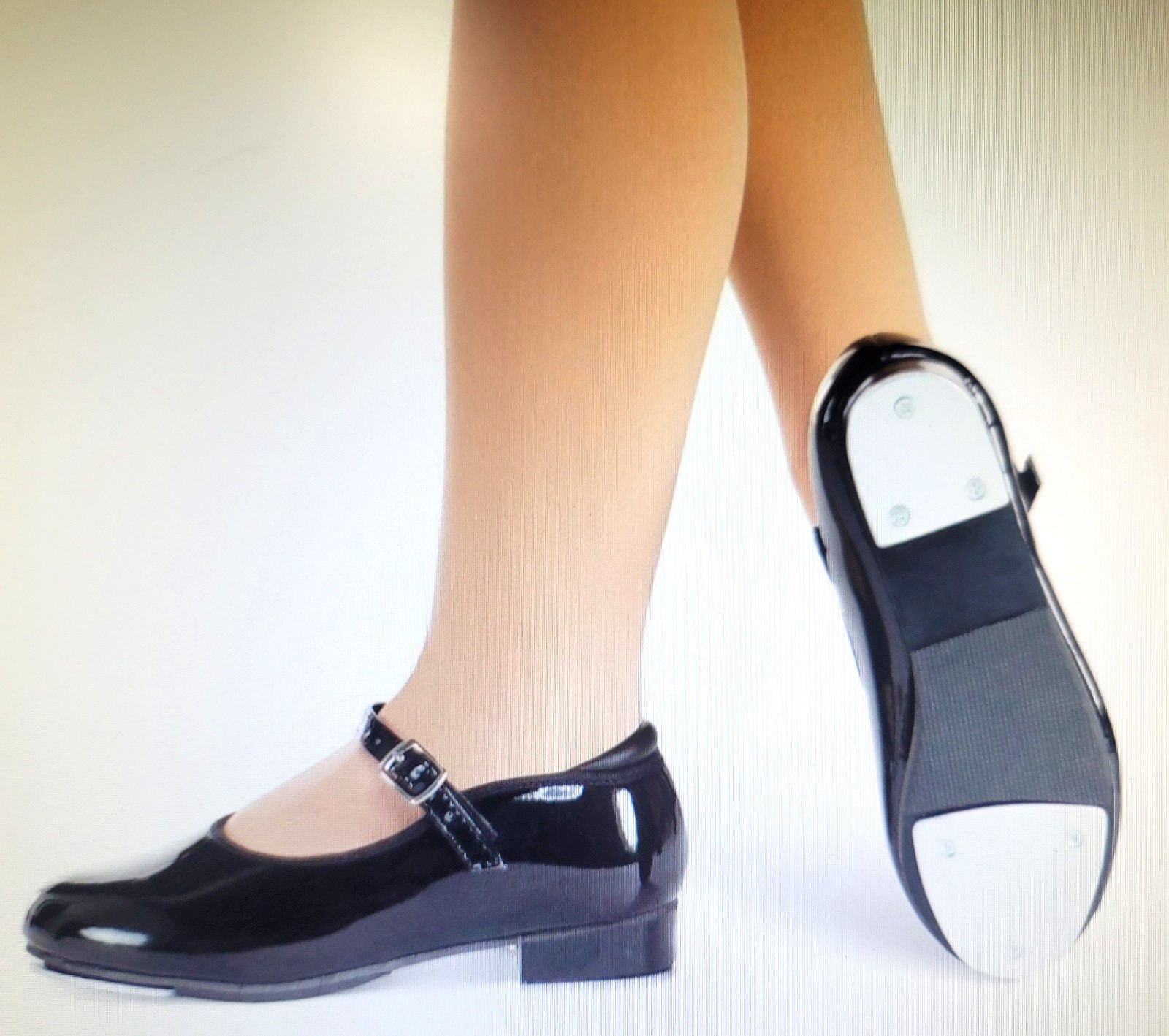 Revolution Women\'s Tap Buckle Shoe Black Patent***New***Choose Size