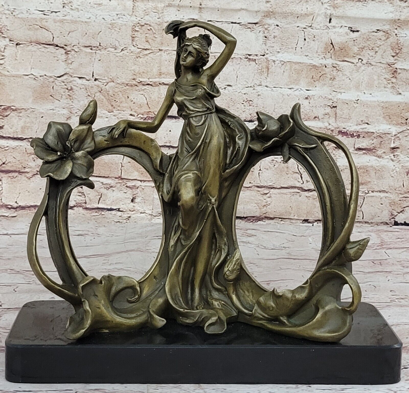 Signed Original Awakening Lady by Renown Artist Kassin Bronze Sculpture Artwork