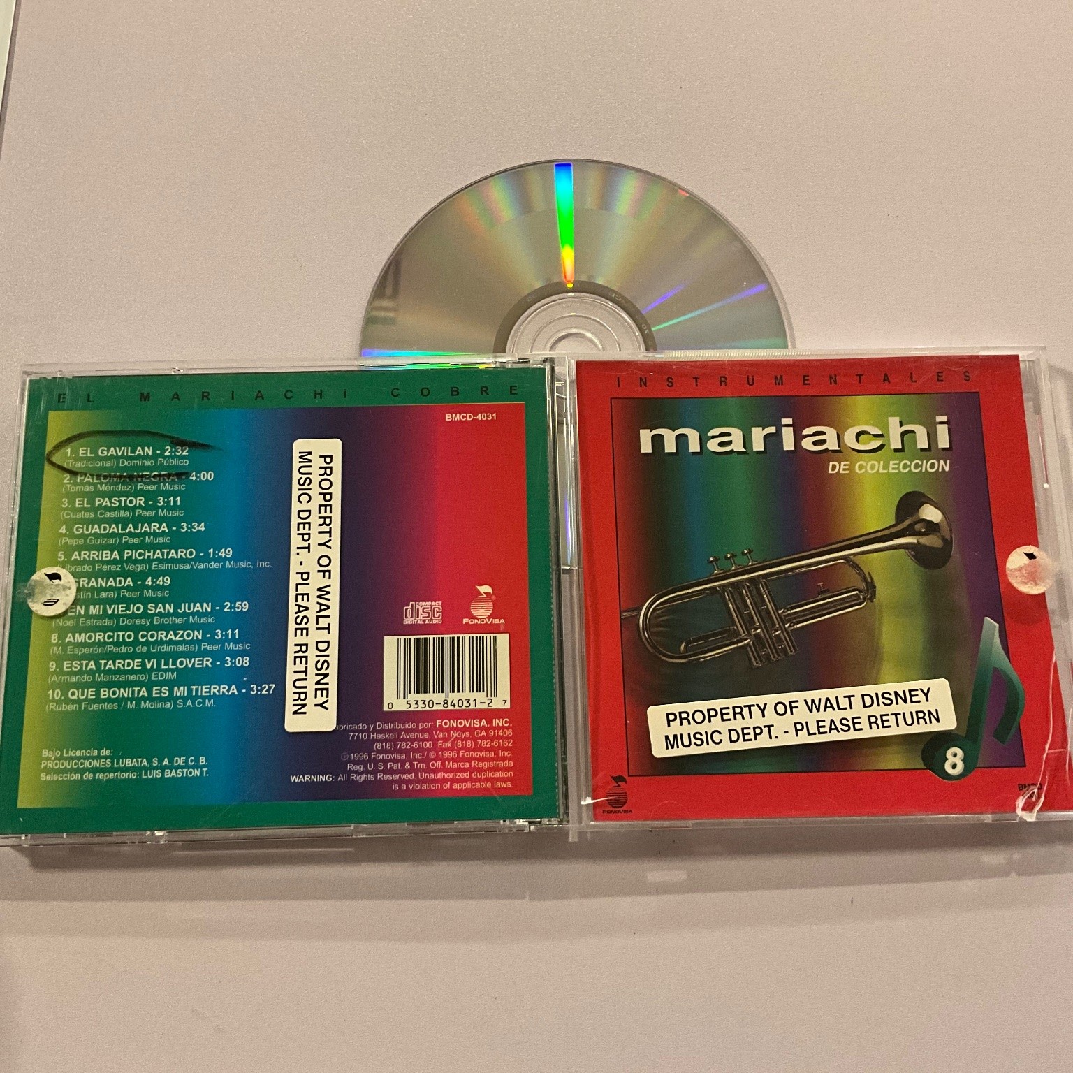 El Mariachi Cobre - Mariachi de Colección  Instrumental Fonovisa Ex Disney Prop