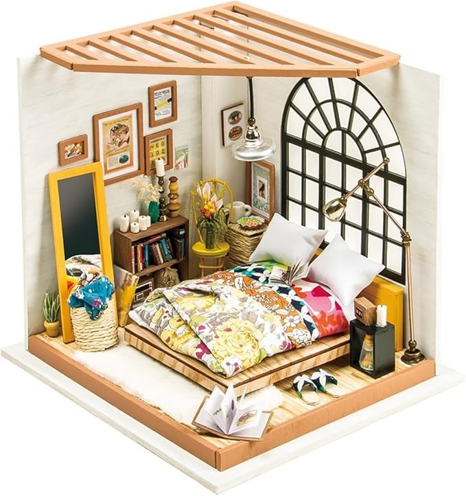 Rolife DIY Miniature House Alice's Dreamy Bedroom w LED Light NEW AND SEALED