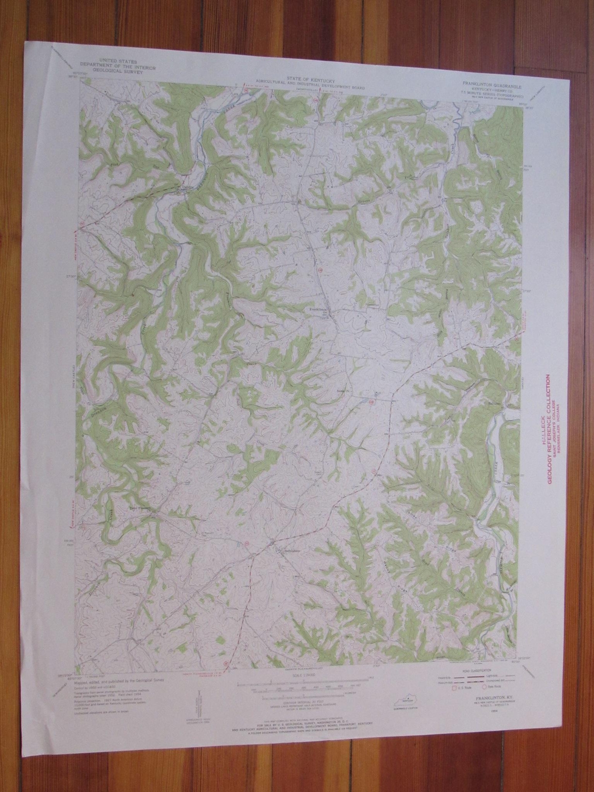 Franklinton Kentucky 1955 Original Vintage USGS Topo Map