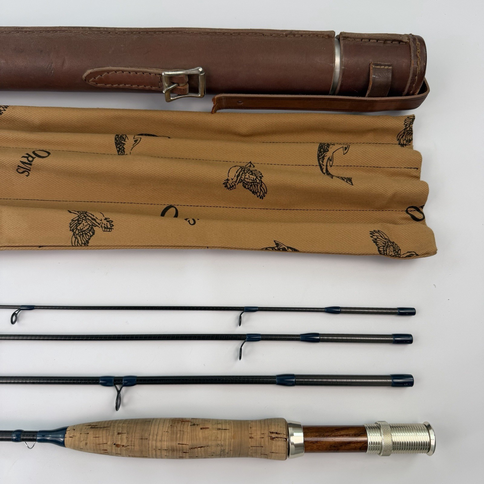 Orvis Fly Rod Graphite 7\' 4pc w Sock & Custom Leather Wrapped Tube All Rounder? Orvis Fly Rod Graphite 7\' 4pc w Sock & Custom Leather Wrapped Tube All Rounder?