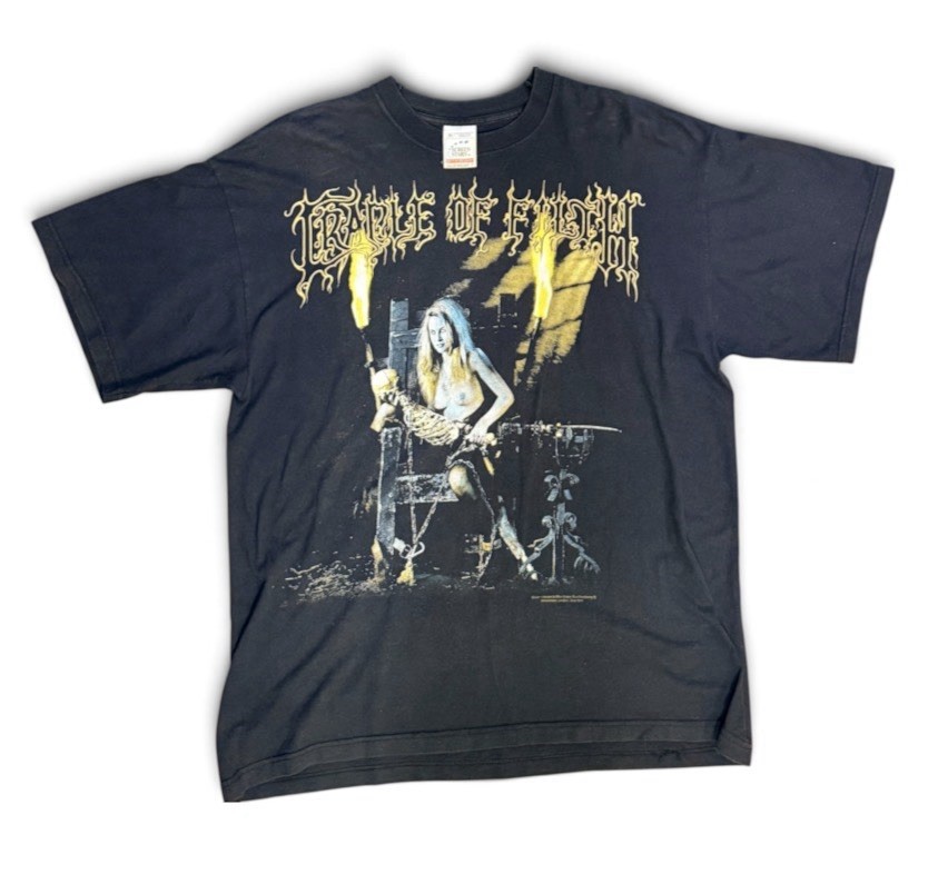 Vintage 1997 Vintage CRADLE OF FILTH Dead Girls Don\'t Say No Black Metal Tee XL