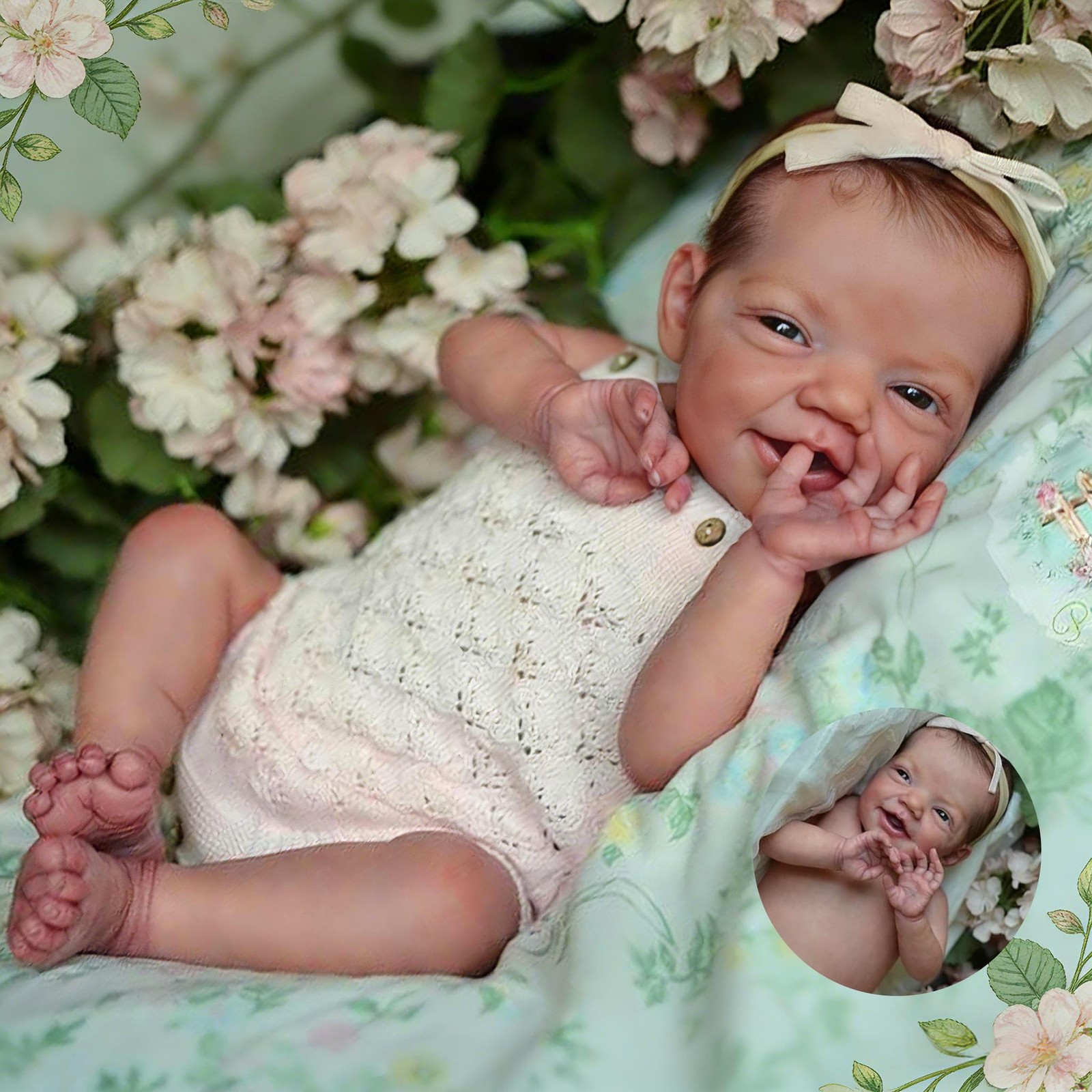 Anano Reborn Baby Dolls Silicone Full Body-20 in Realistic 20 inches, White Anano Reborn Baby Dolls Silicone Full Body-20 in Realistic 20 inches, White