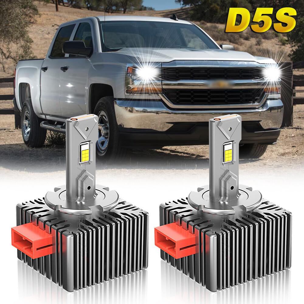 2PCS D5S D5R LED Headlights Bulbs 38000LM for Chevrolet Silverado 1500 2016-2018